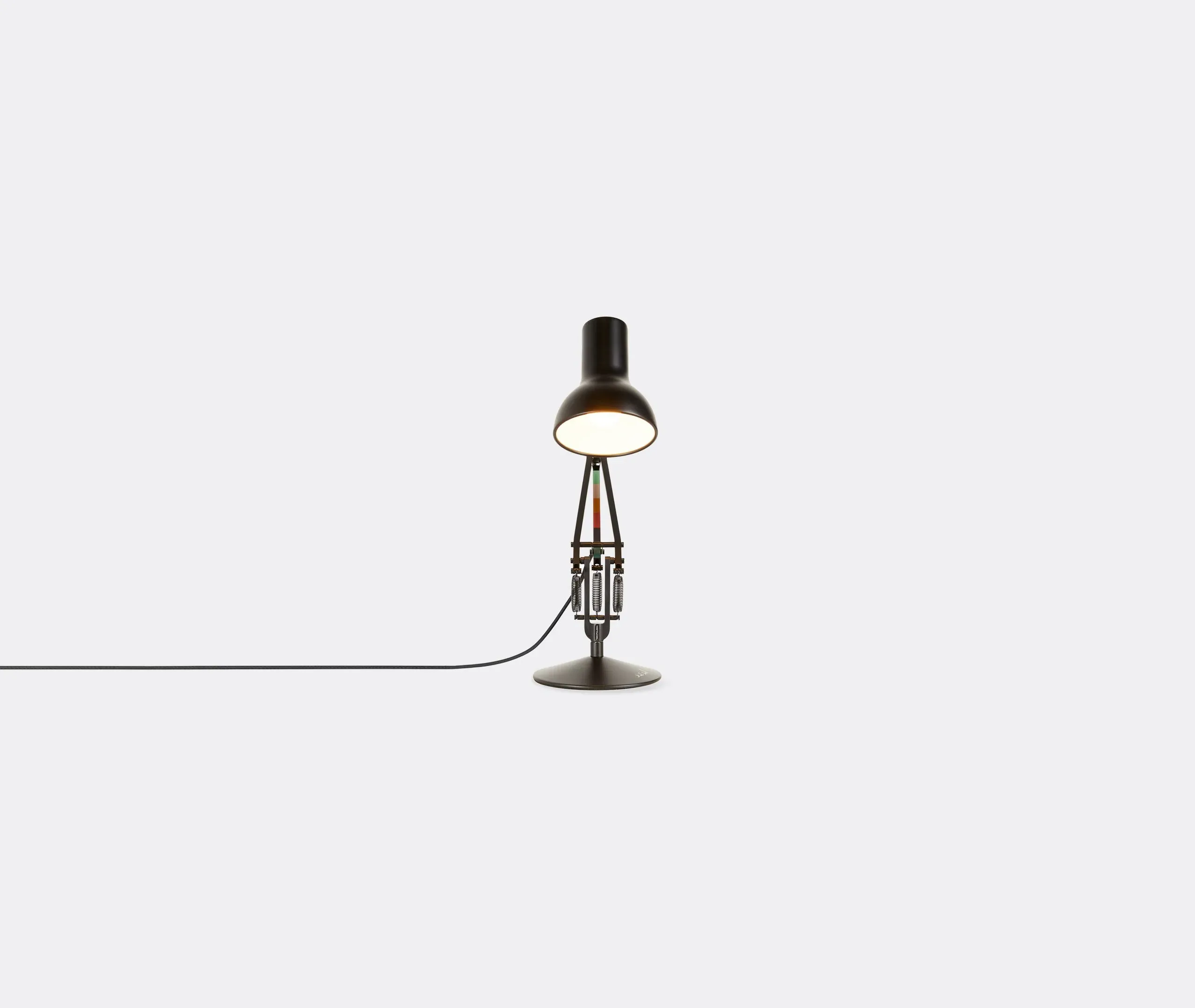 Mini Desk Lamp with Adjustable Arm - Black