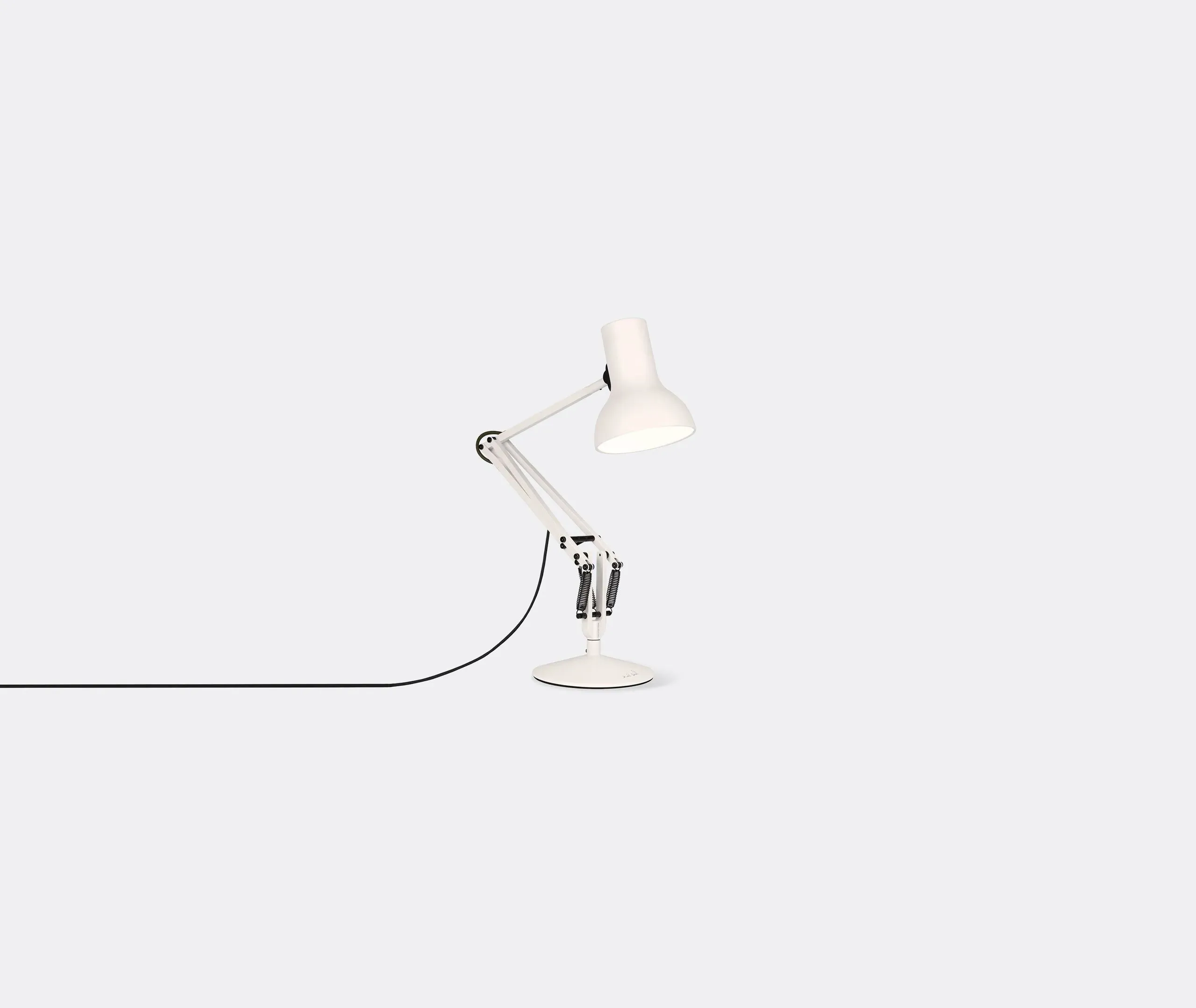 Mini Desk Lamp with EU Plug - White, Aluminum