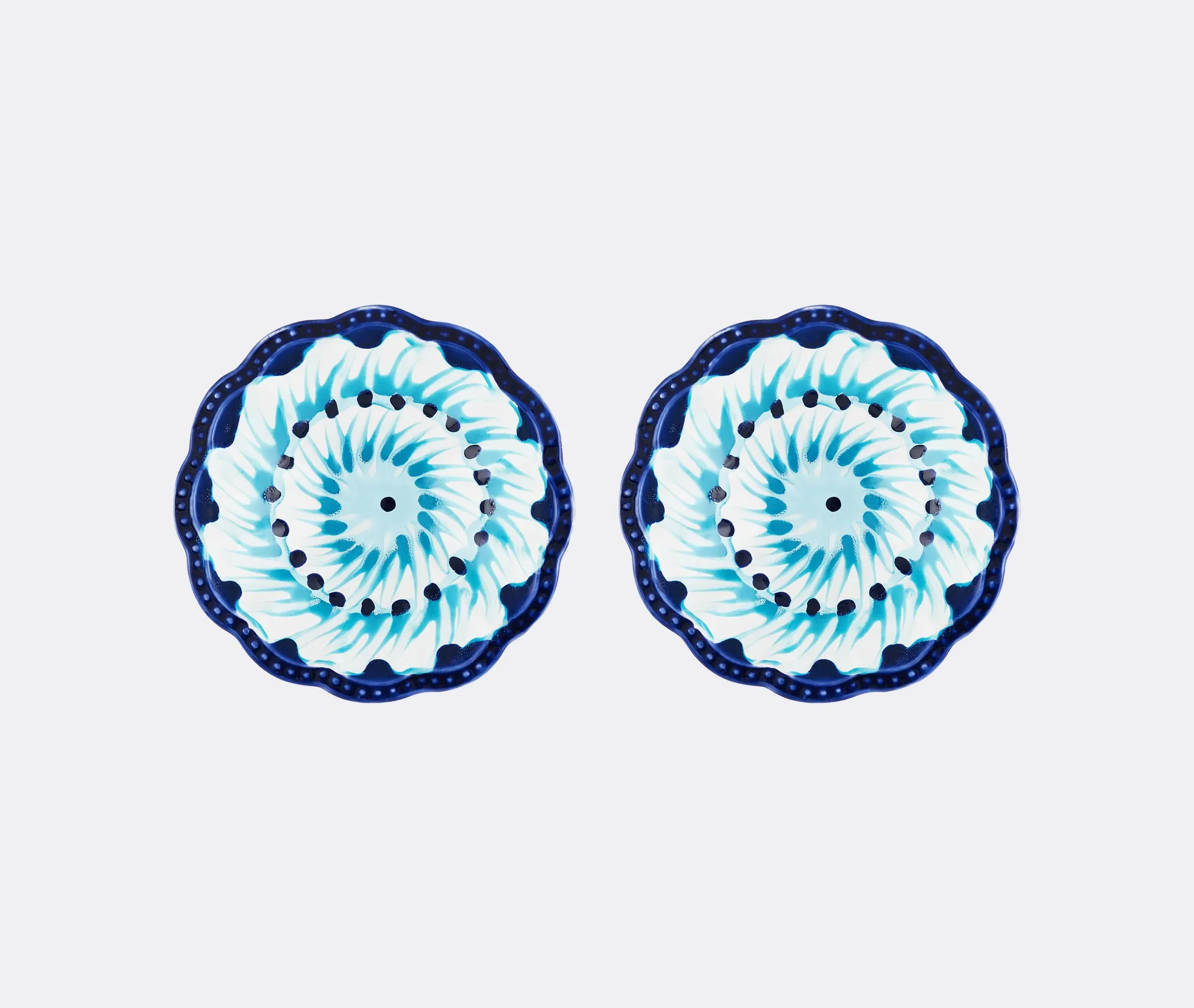 Alegria Soup Plate Set of Two - Blue, Ceramic image
