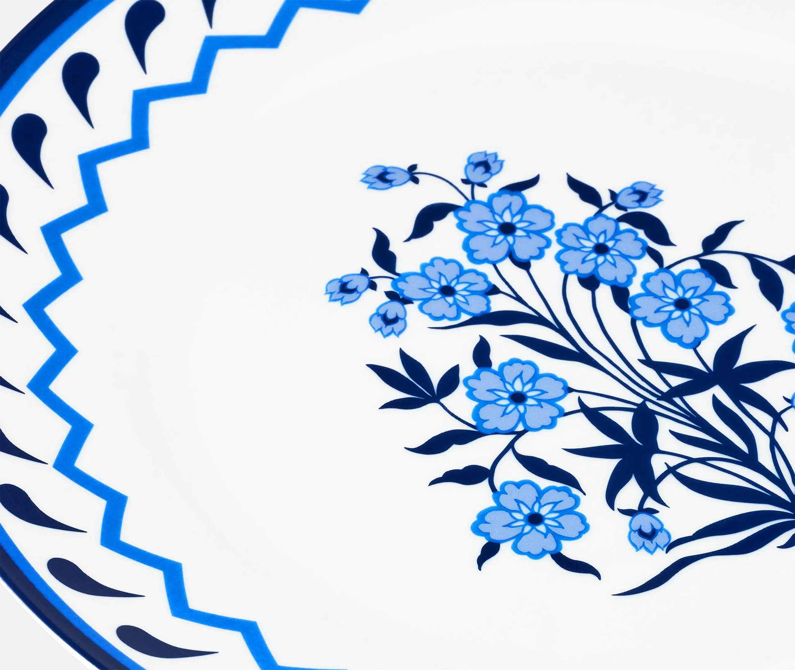 Dinner Plate Set of Two - Blue, Ceramic