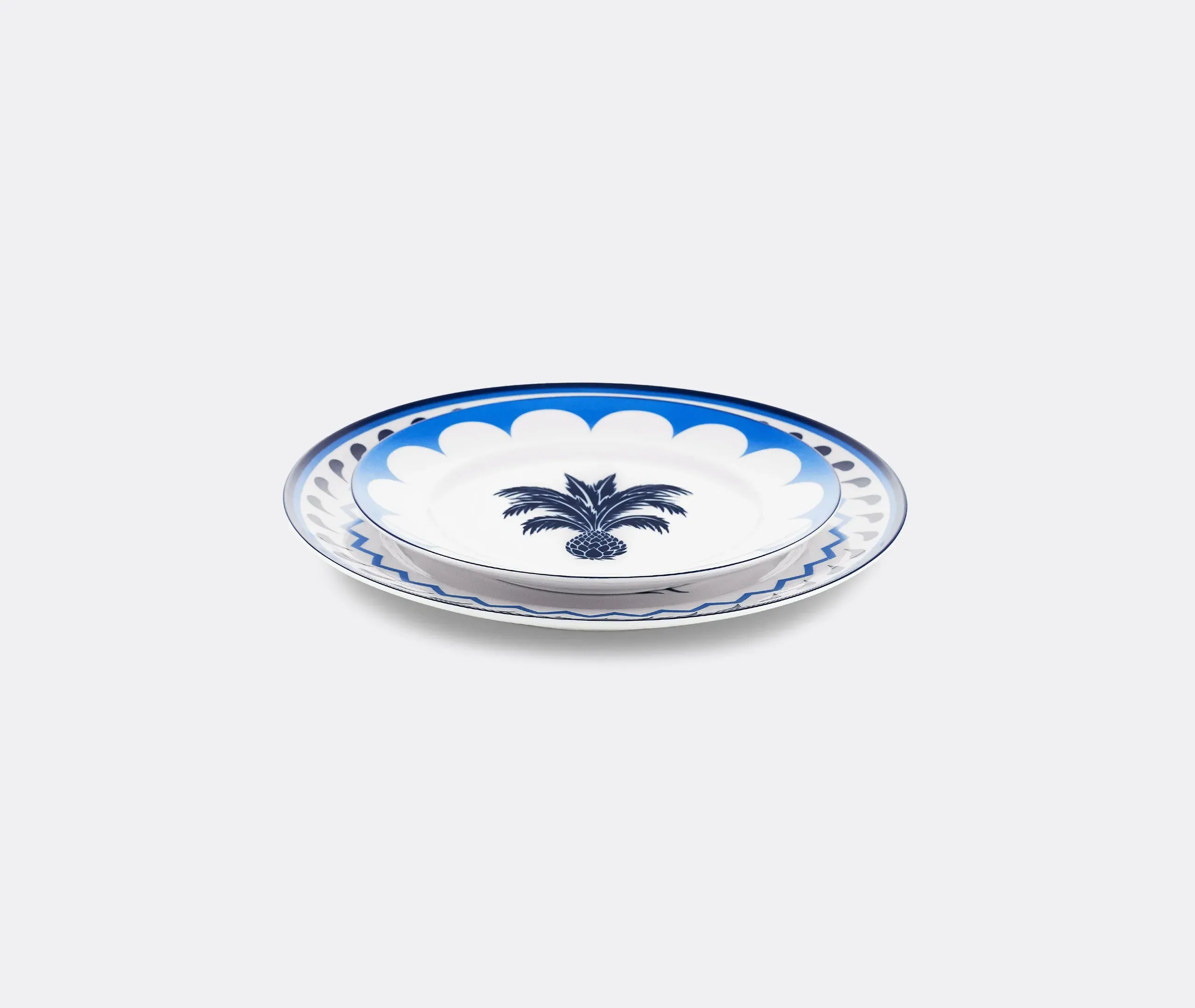 Dinner Plate Set of Two - Blue, Ceramic