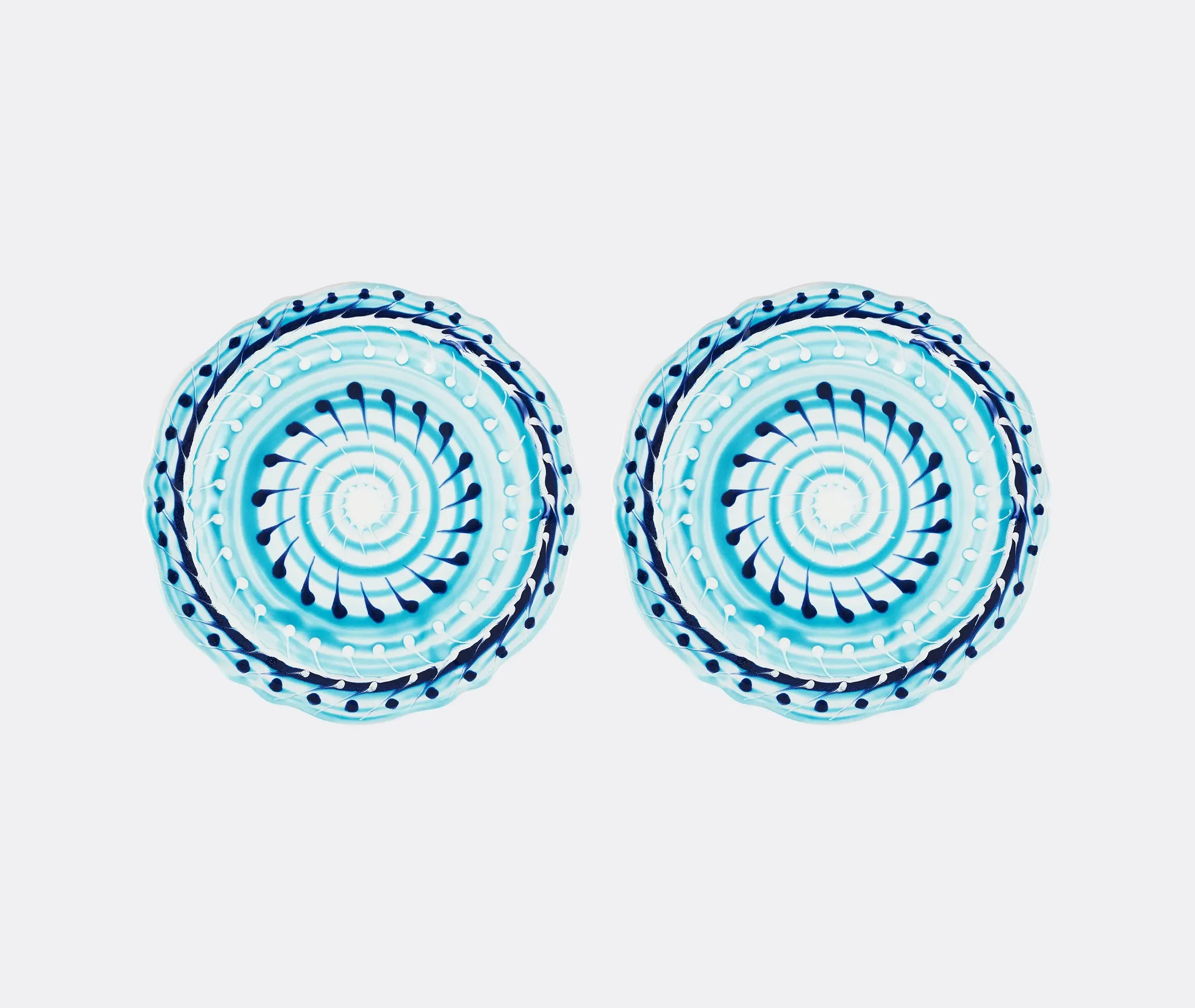 Dinner Plate Set of Two - Blue, Ceramic