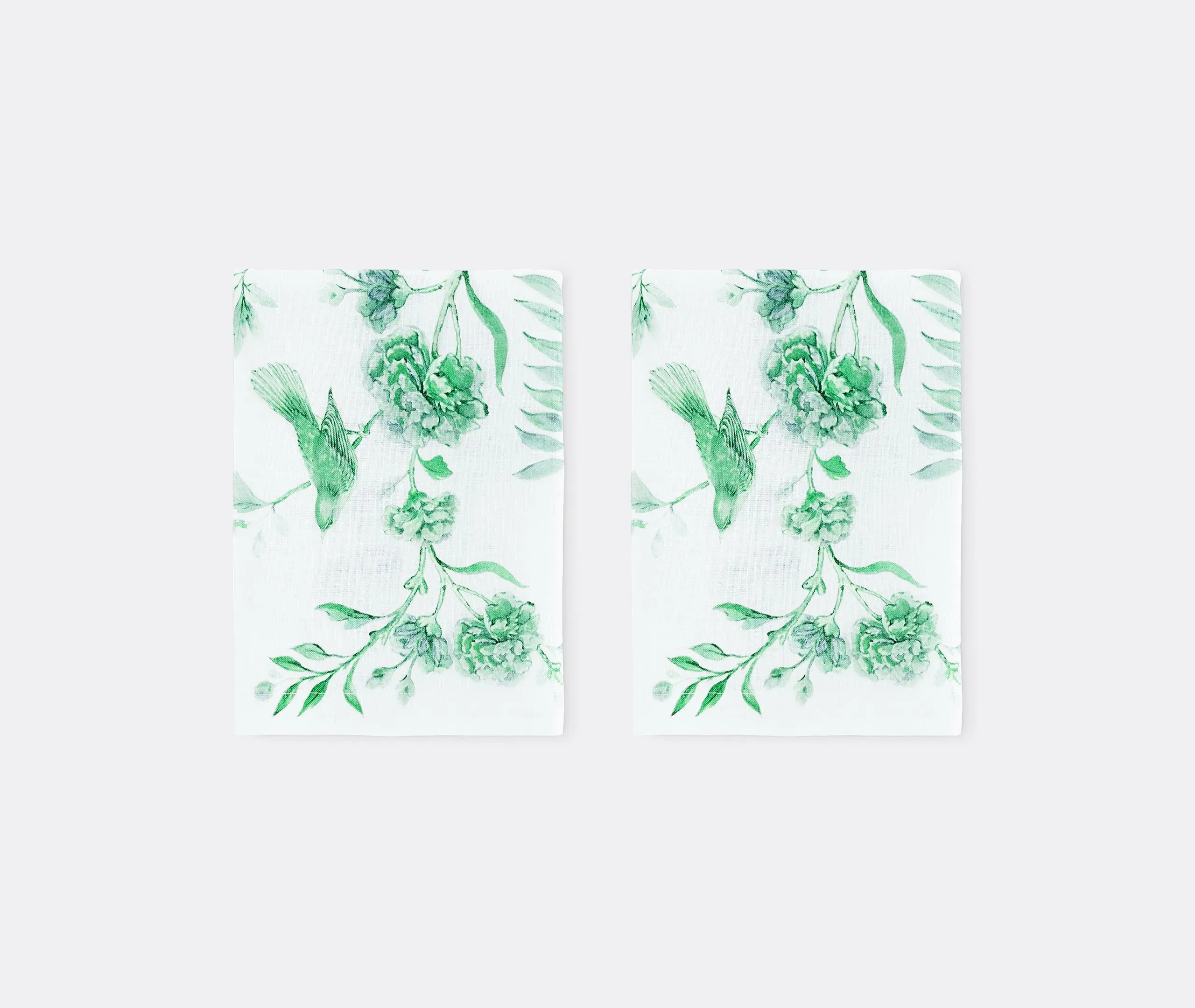 Napkin Set of Two - Green, Linen image