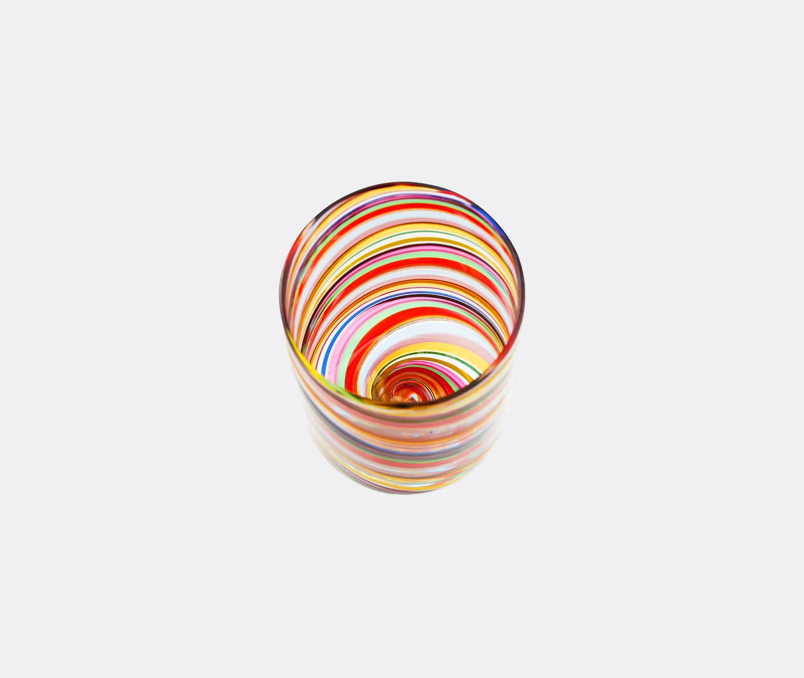 Rainbow Swirl Tumbler Set of Two - Multicolor, Murano Glass