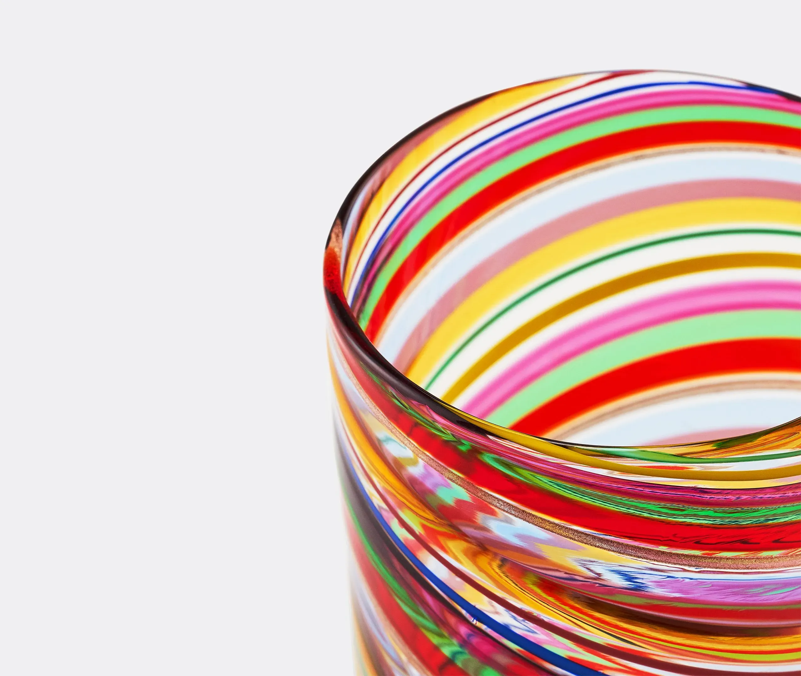 Rainbow Swirl Tumbler Set of Two - Multicolor, Murano Glass