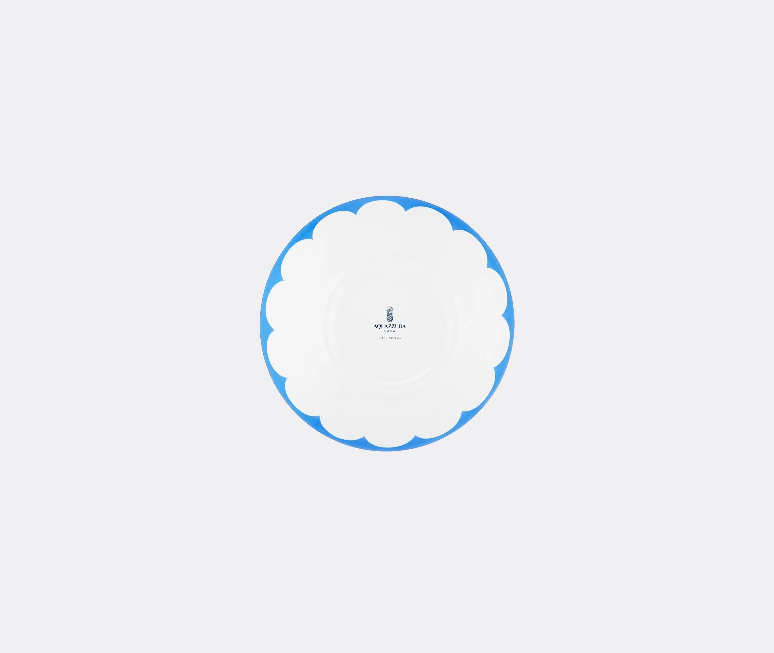 Salad Bowl with Pineapple Emblem - Blue