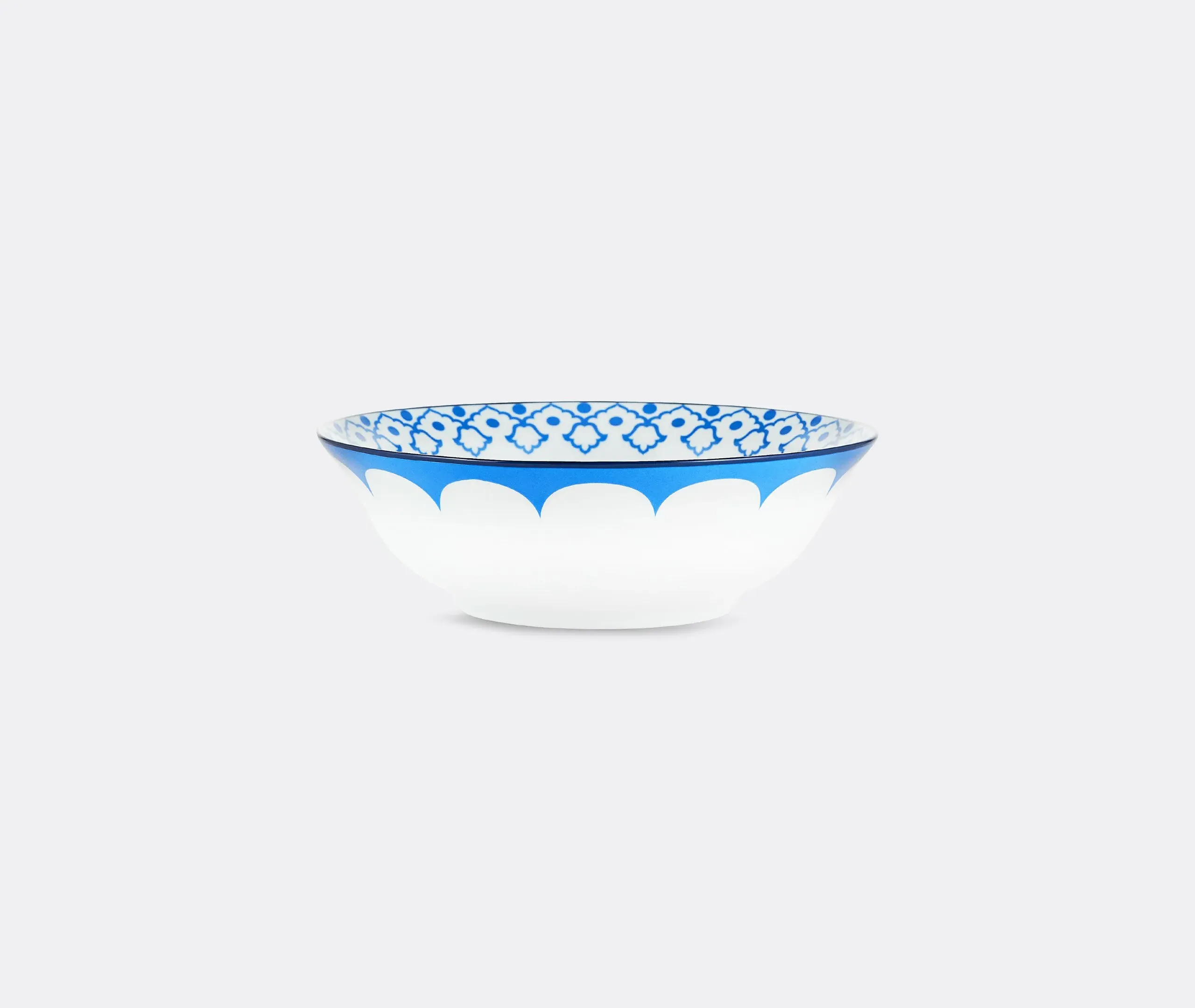 Salad Bowl with Pineapple Emblem - Blue image