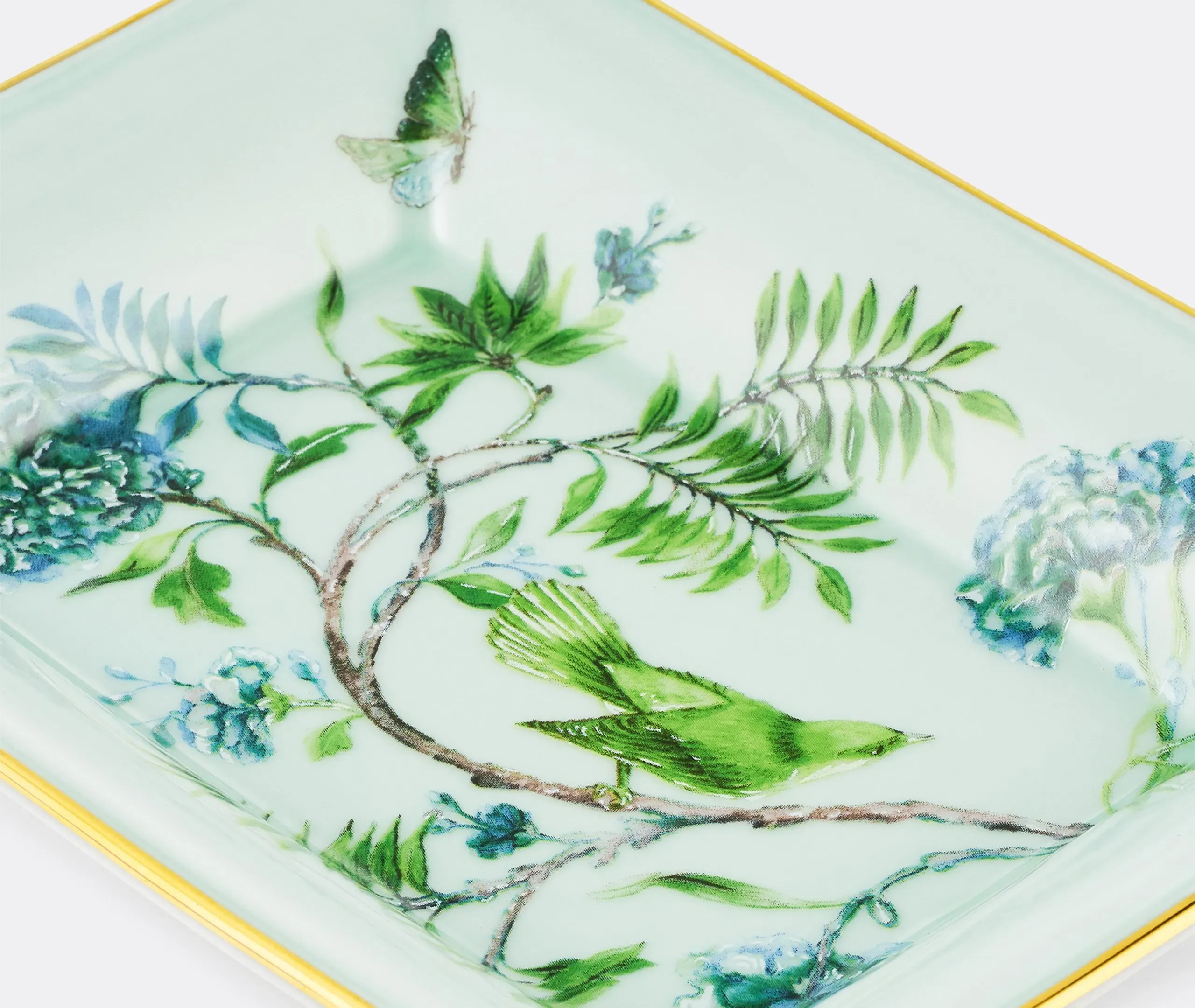 Serving Tray - Green, Porcelain