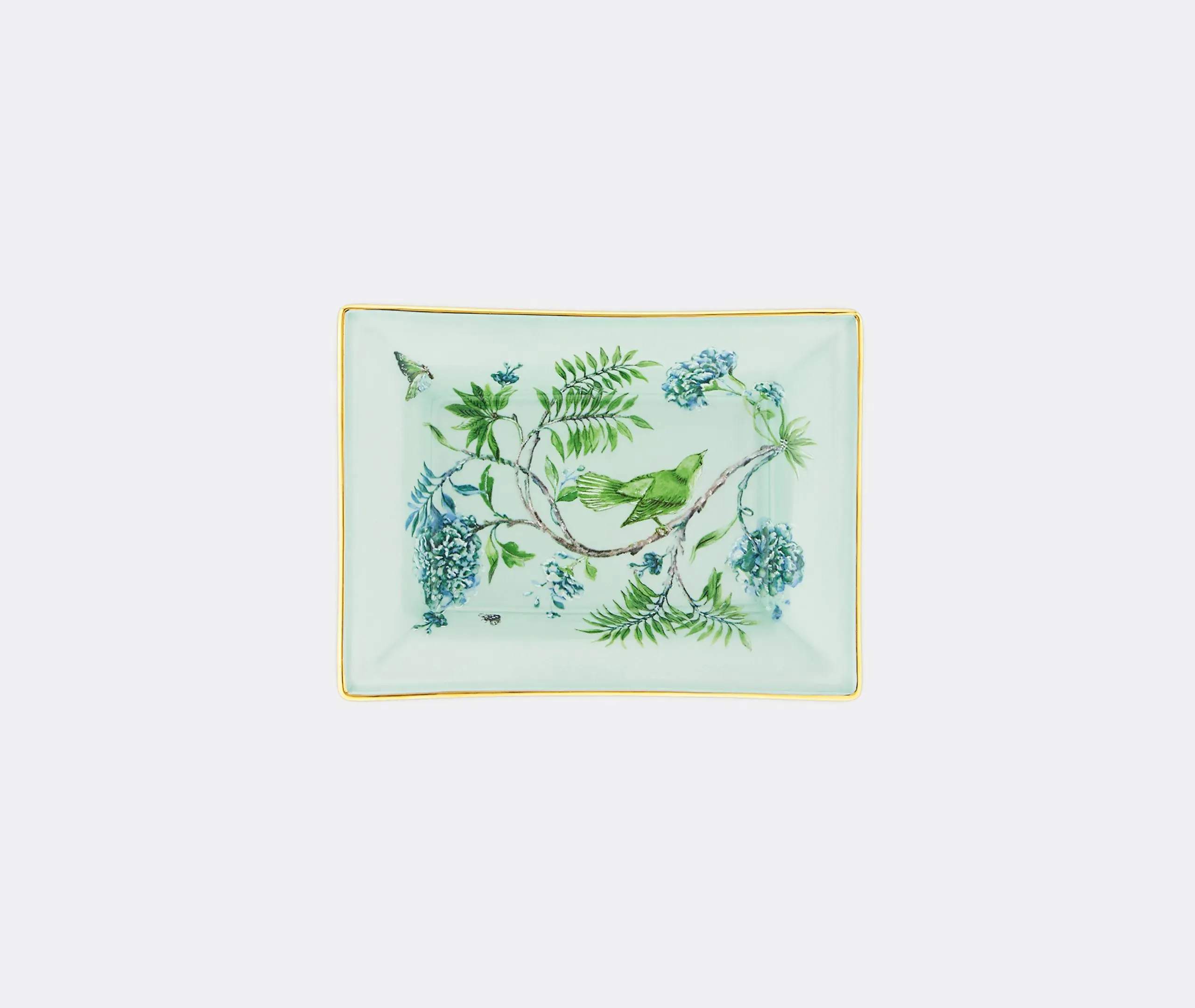 Serving Tray - Green, Porcelain