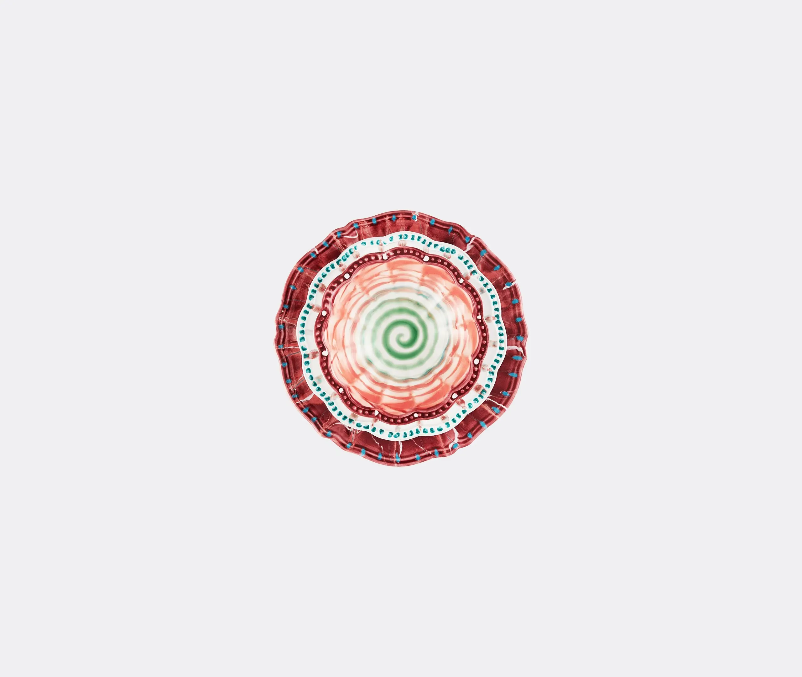 Soup Plate Set of 2 - Coral, Ceramic