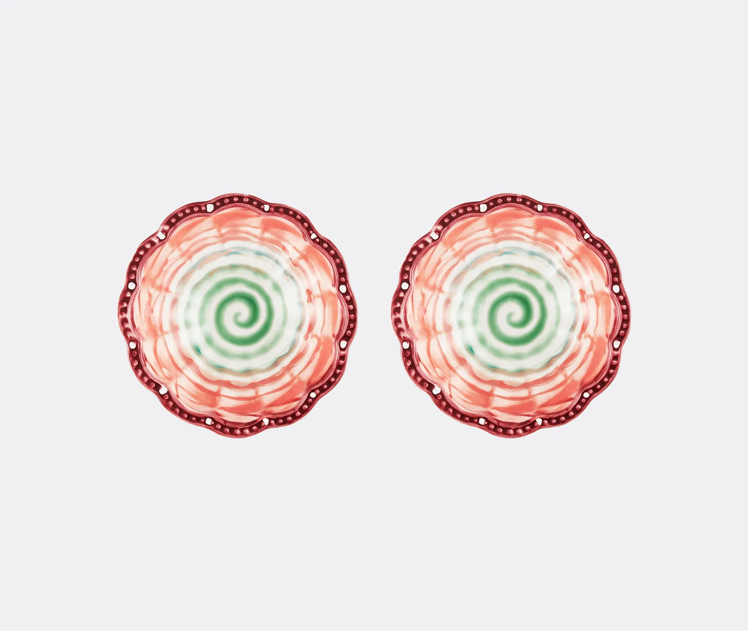Soup Plate Set of 2 - Coral, Ceramic image