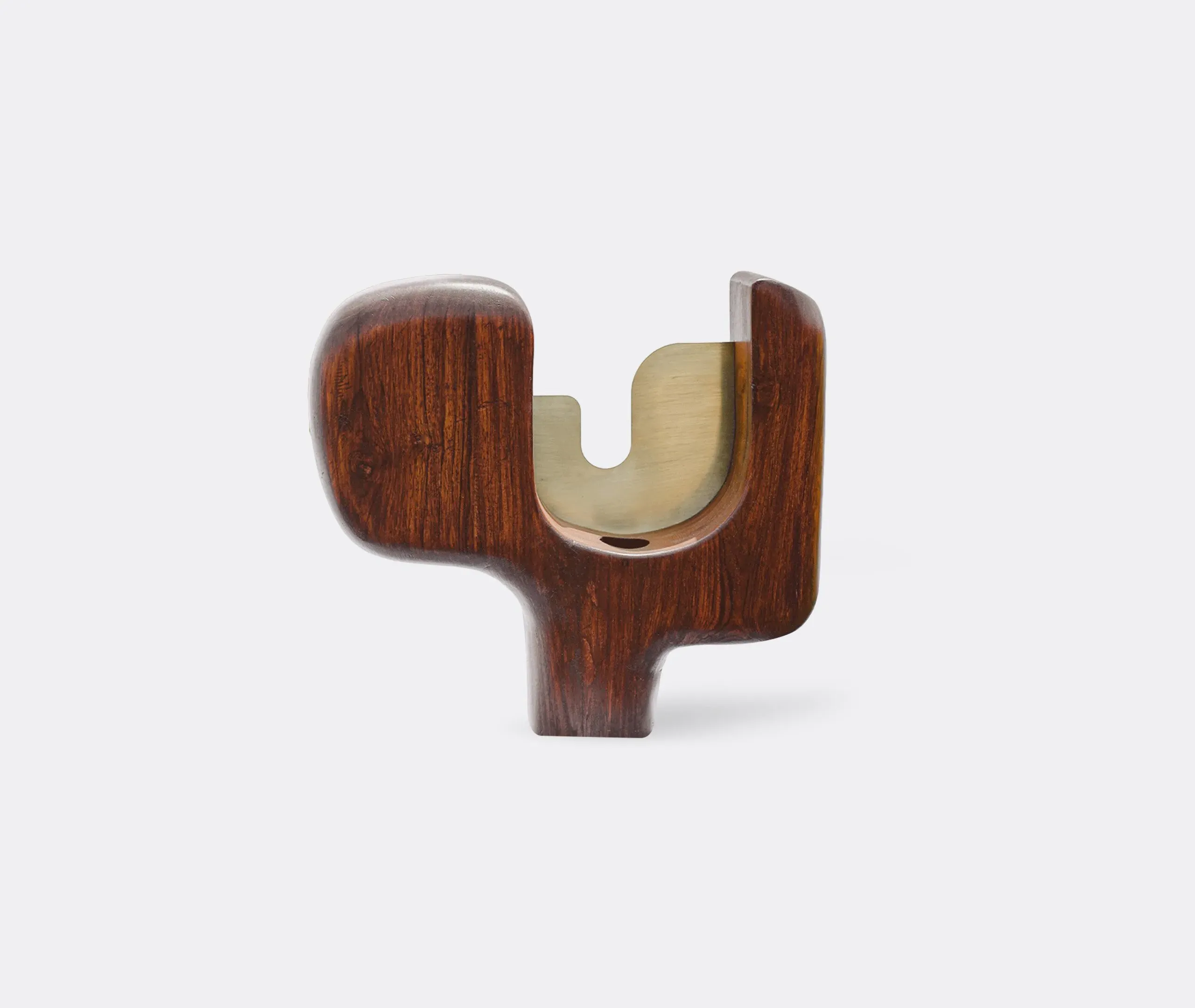 Sculptural Vase 01 - Natural, Teak Wood