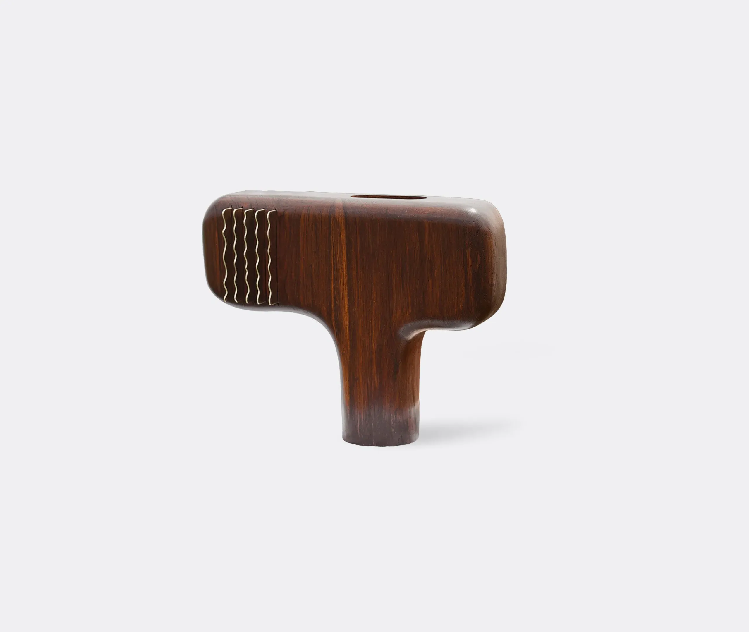Sculptural Vase 03 - Natural, Teak Wood