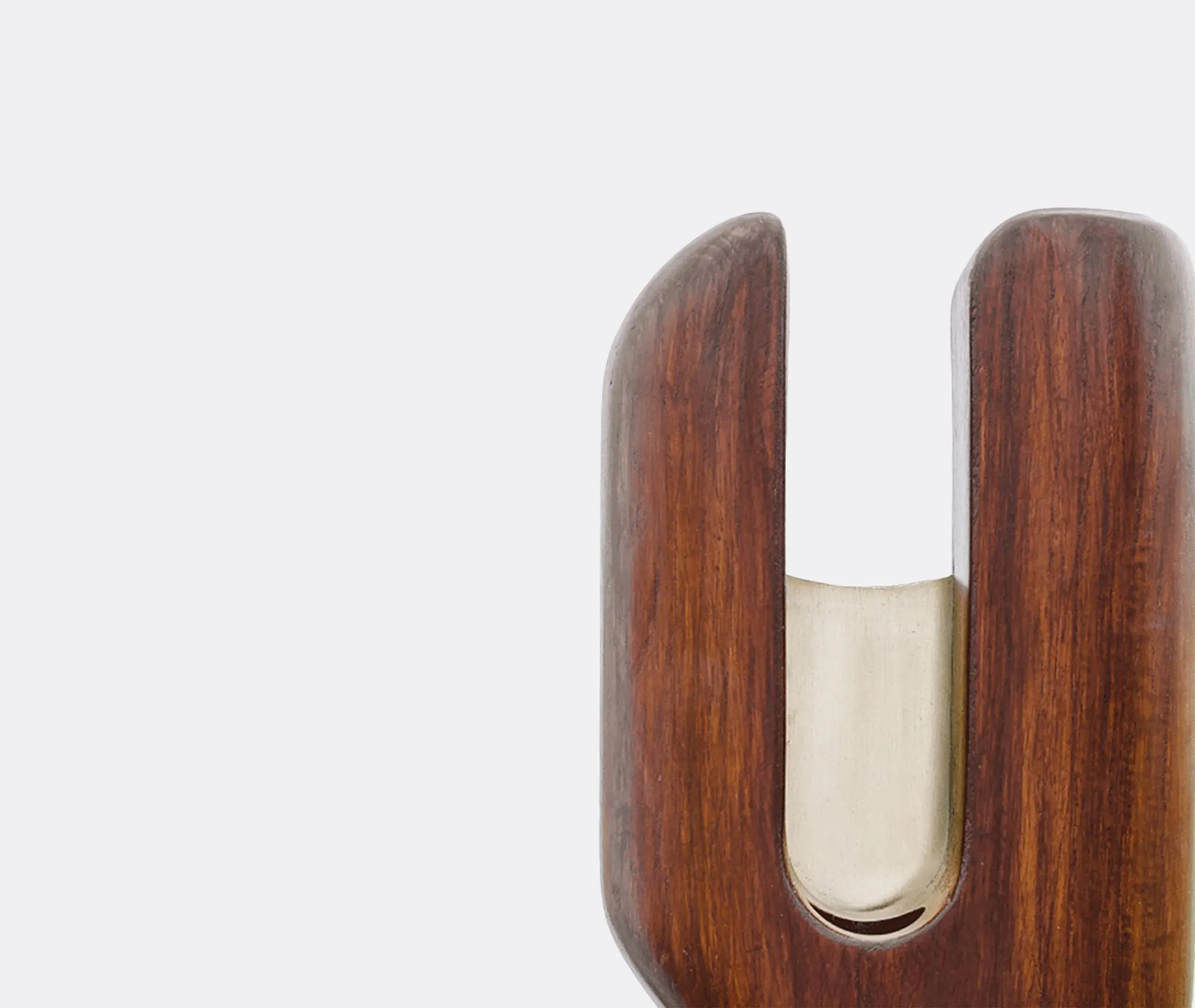 Sculptural Vase 04 - Natural, Teak Wood