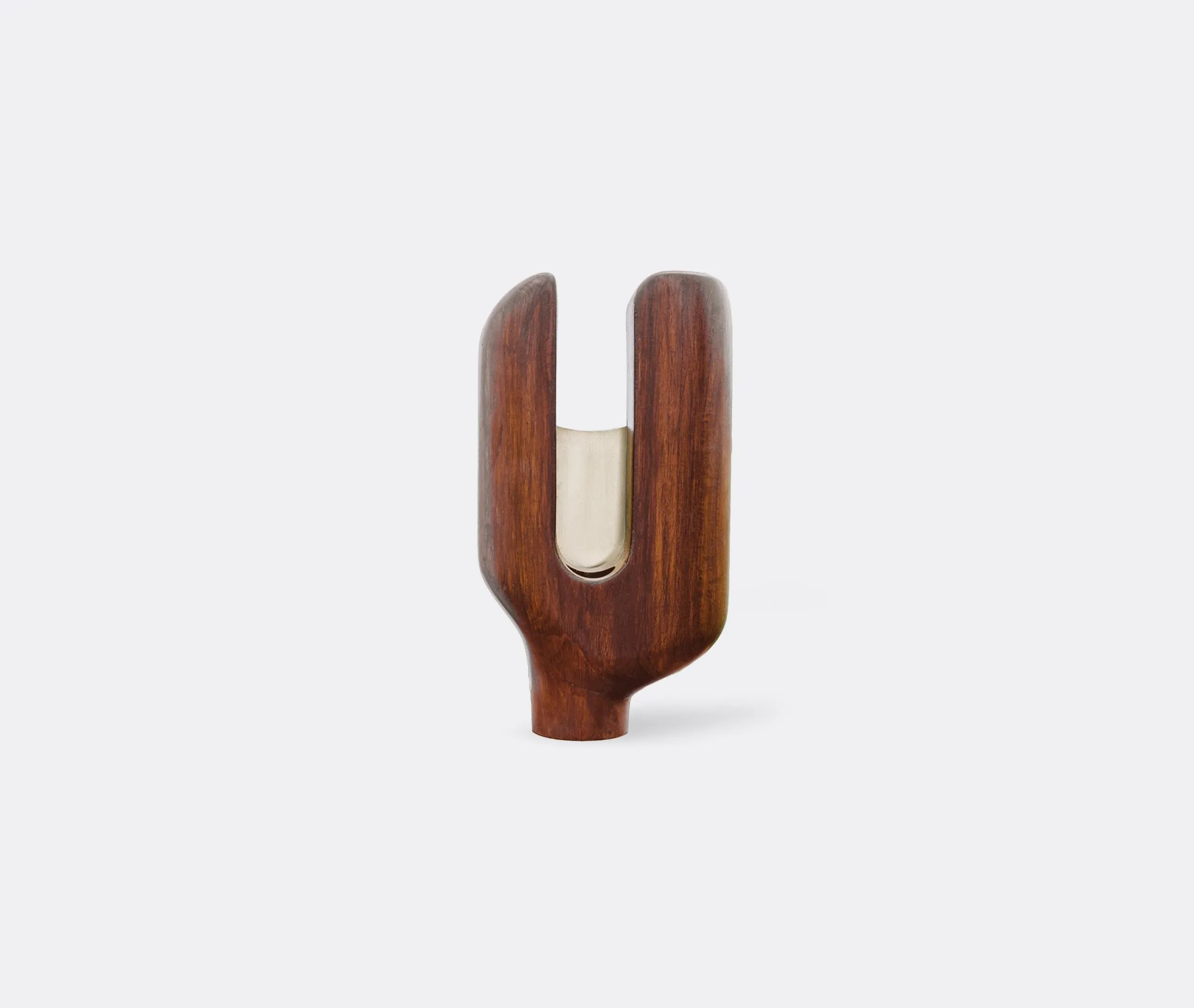 Sculptural Vase 04 - Natural, Teak Wood image