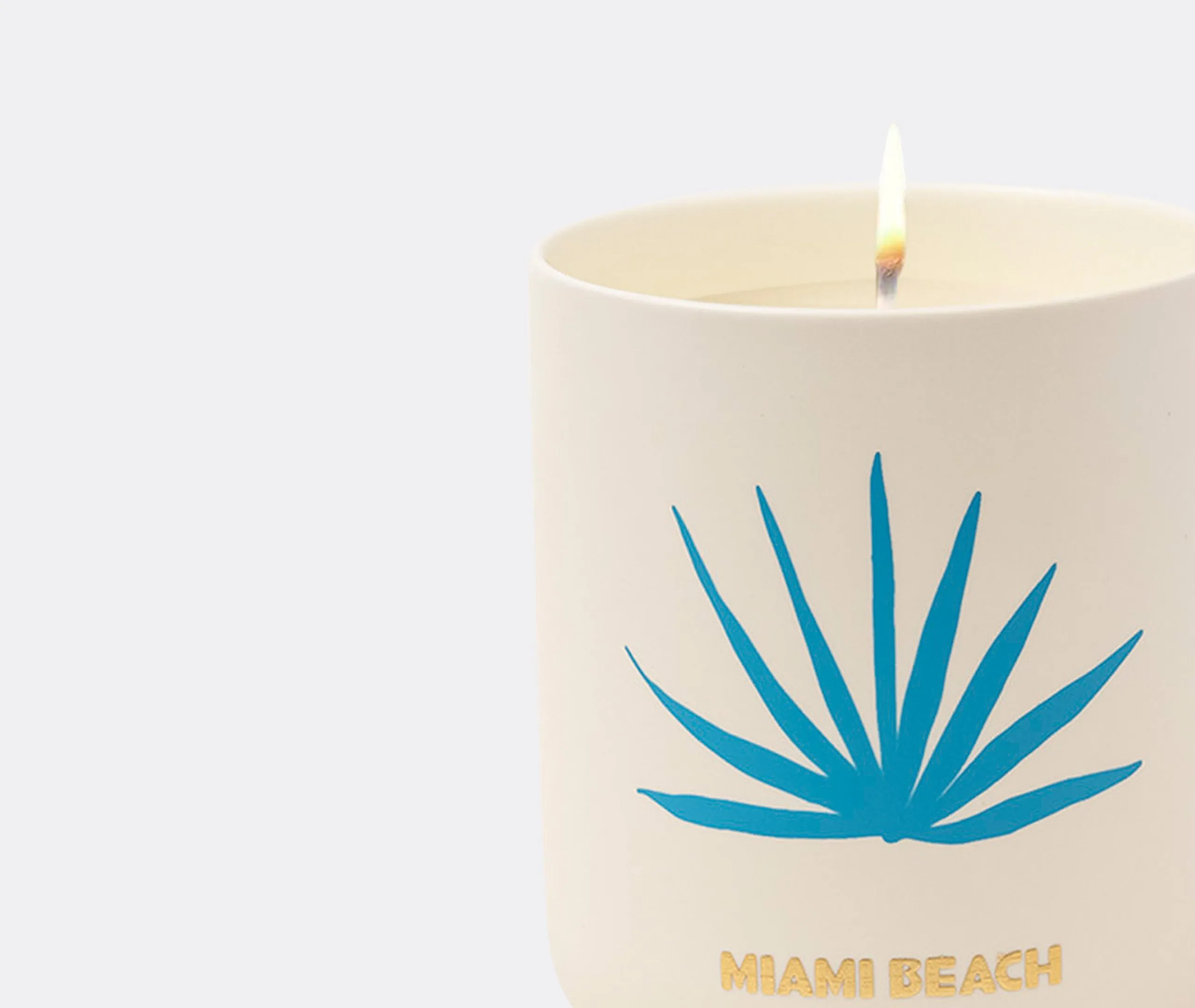 Miami Travel Candle 50hr Burn - White, Ceramic
