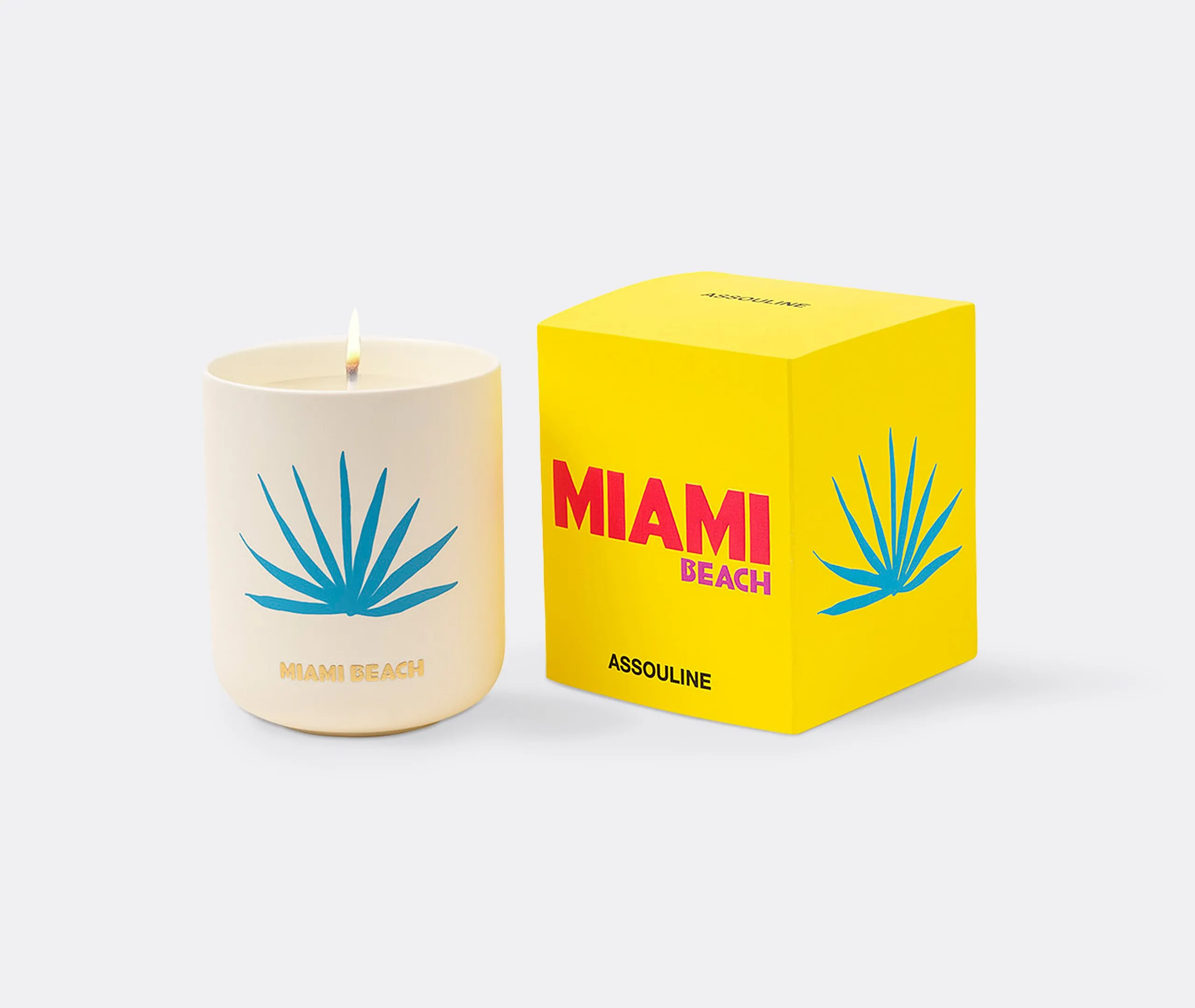 Miami Travel Candle 50hr Burn - White, Ceramic