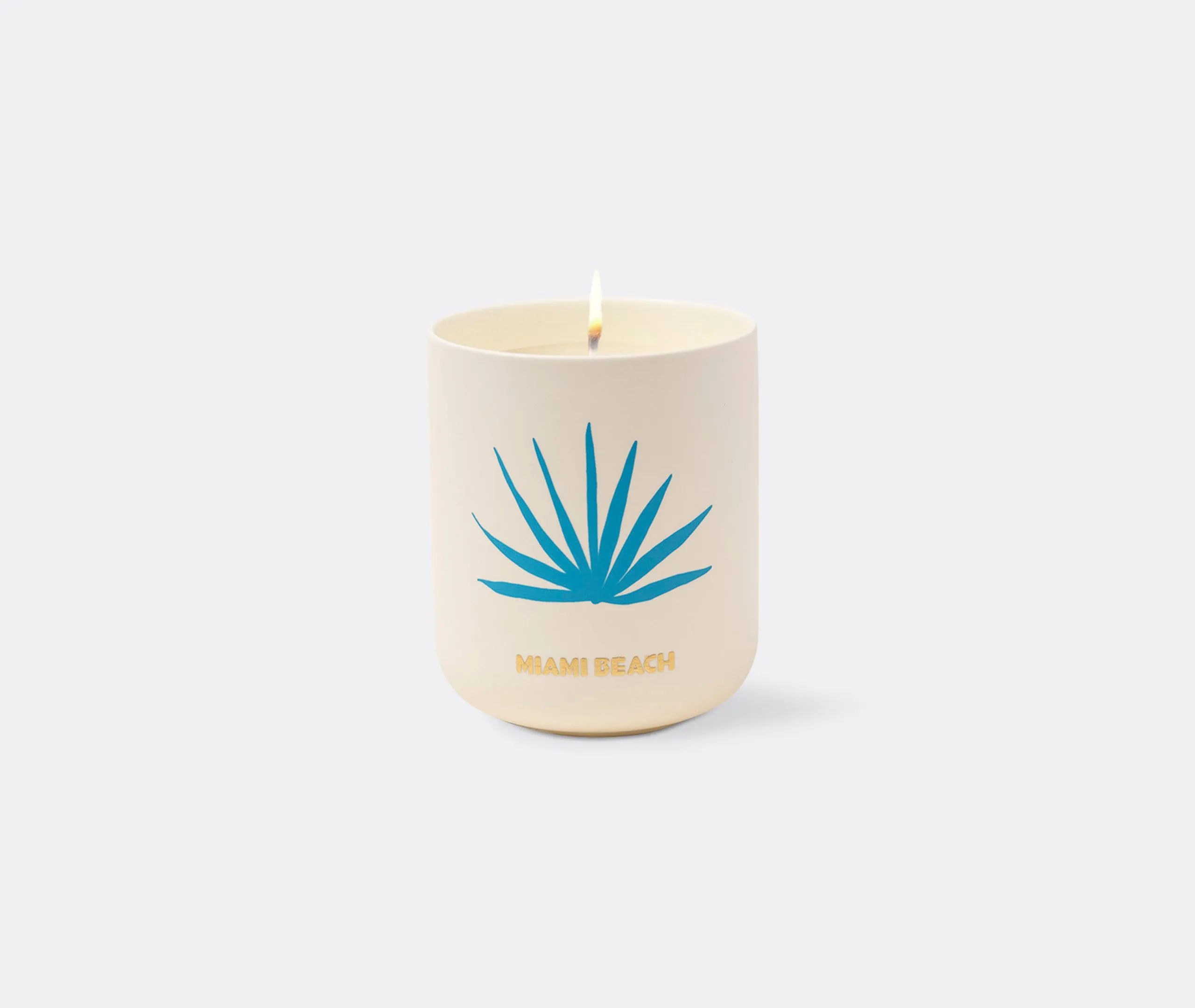 Miami Travel Candle 50hr Burn - White, Ceramic image