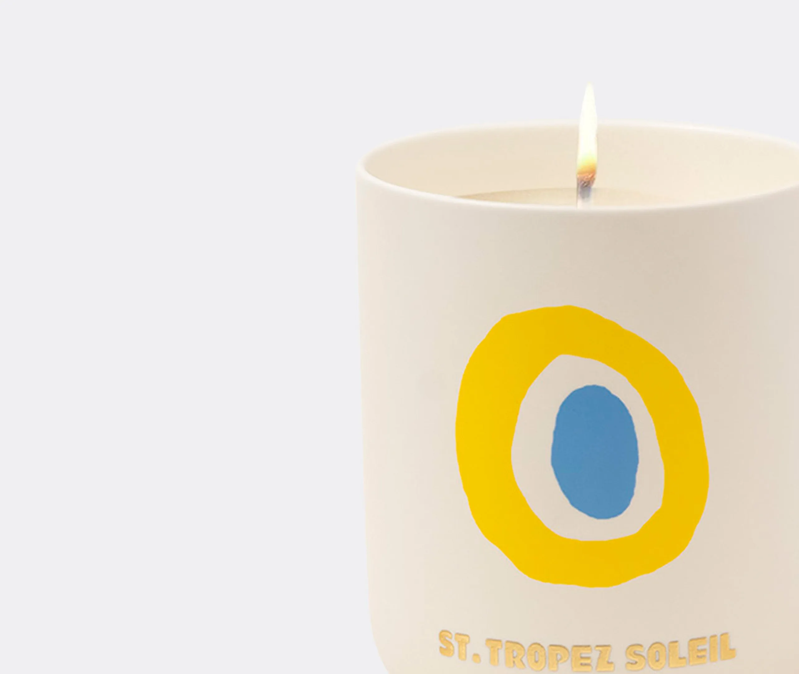 St Tropez Travel Candle 50hr Burn - White, Ceramic