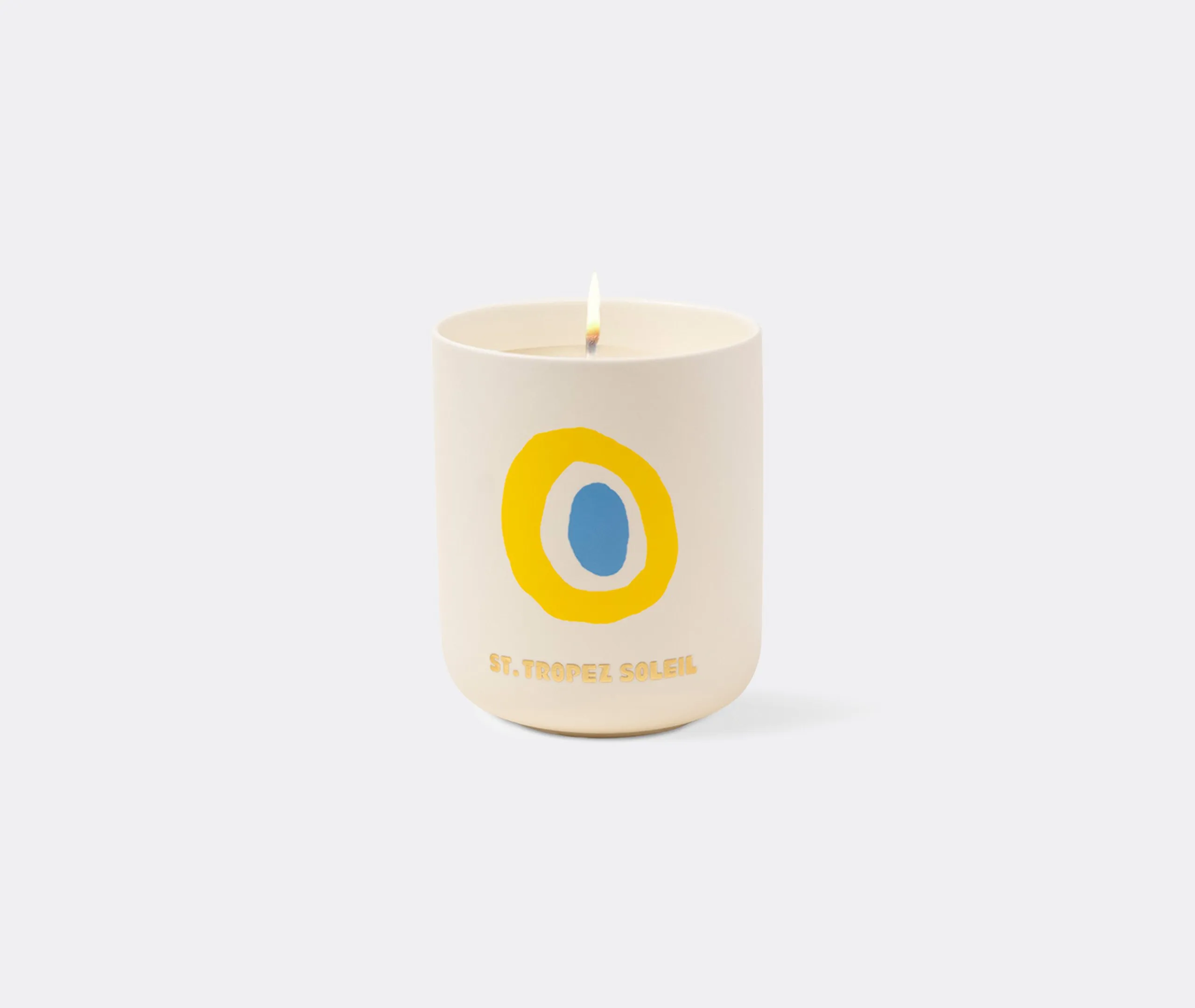 St Tropez Travel Candle 50hr Burn - White, Ceramic