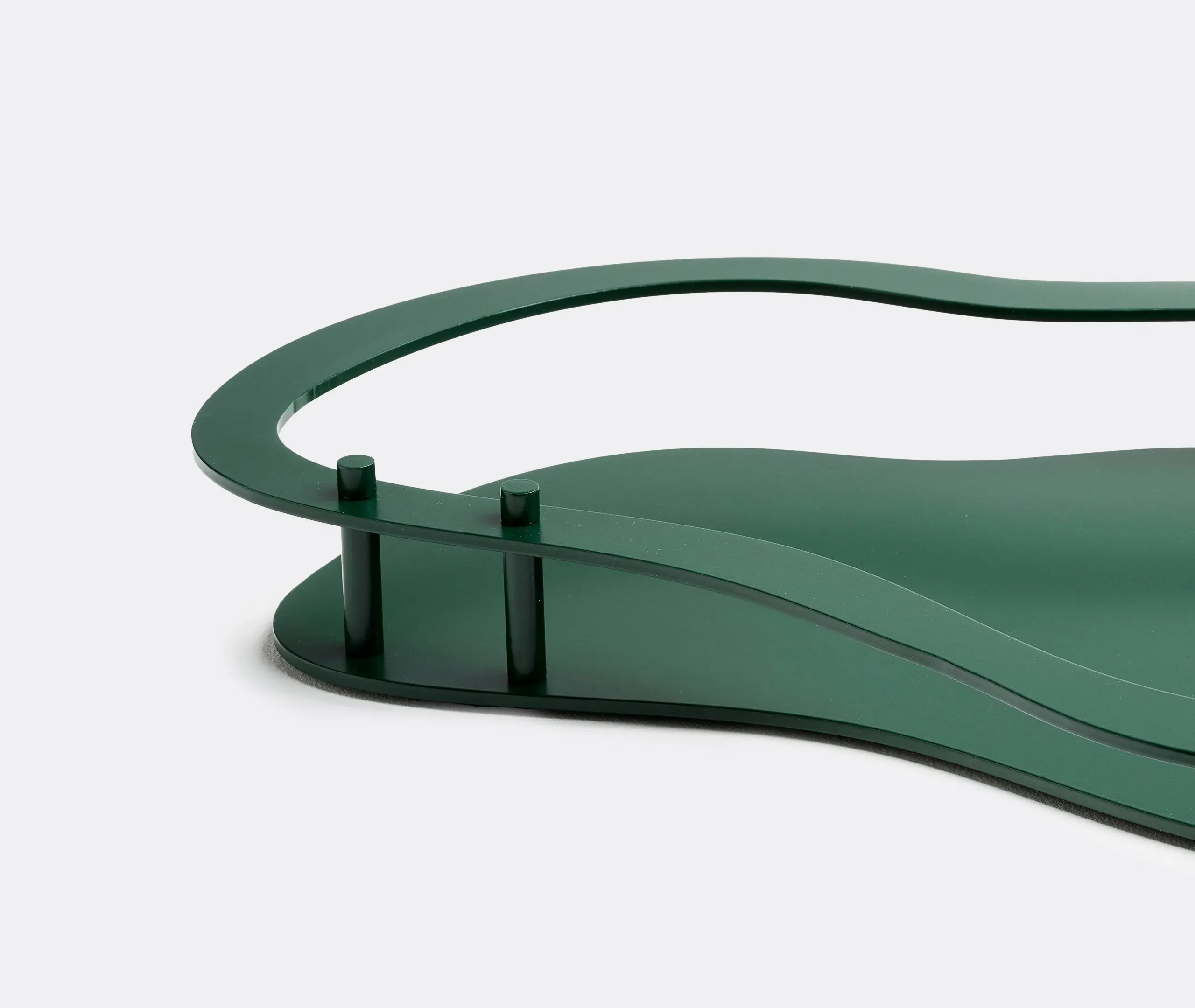 Serving Tray with Handle - Green, Aluminum