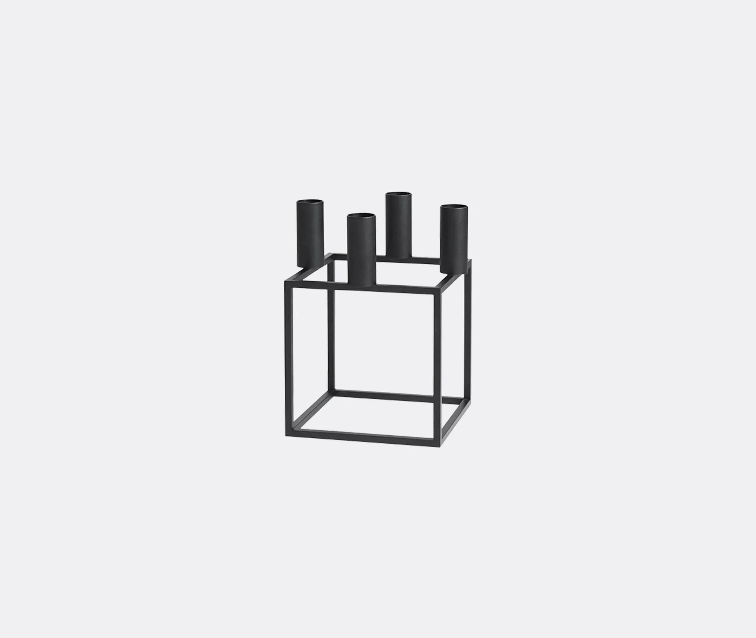 4-Piece Candleholder Set - Black, Metal image