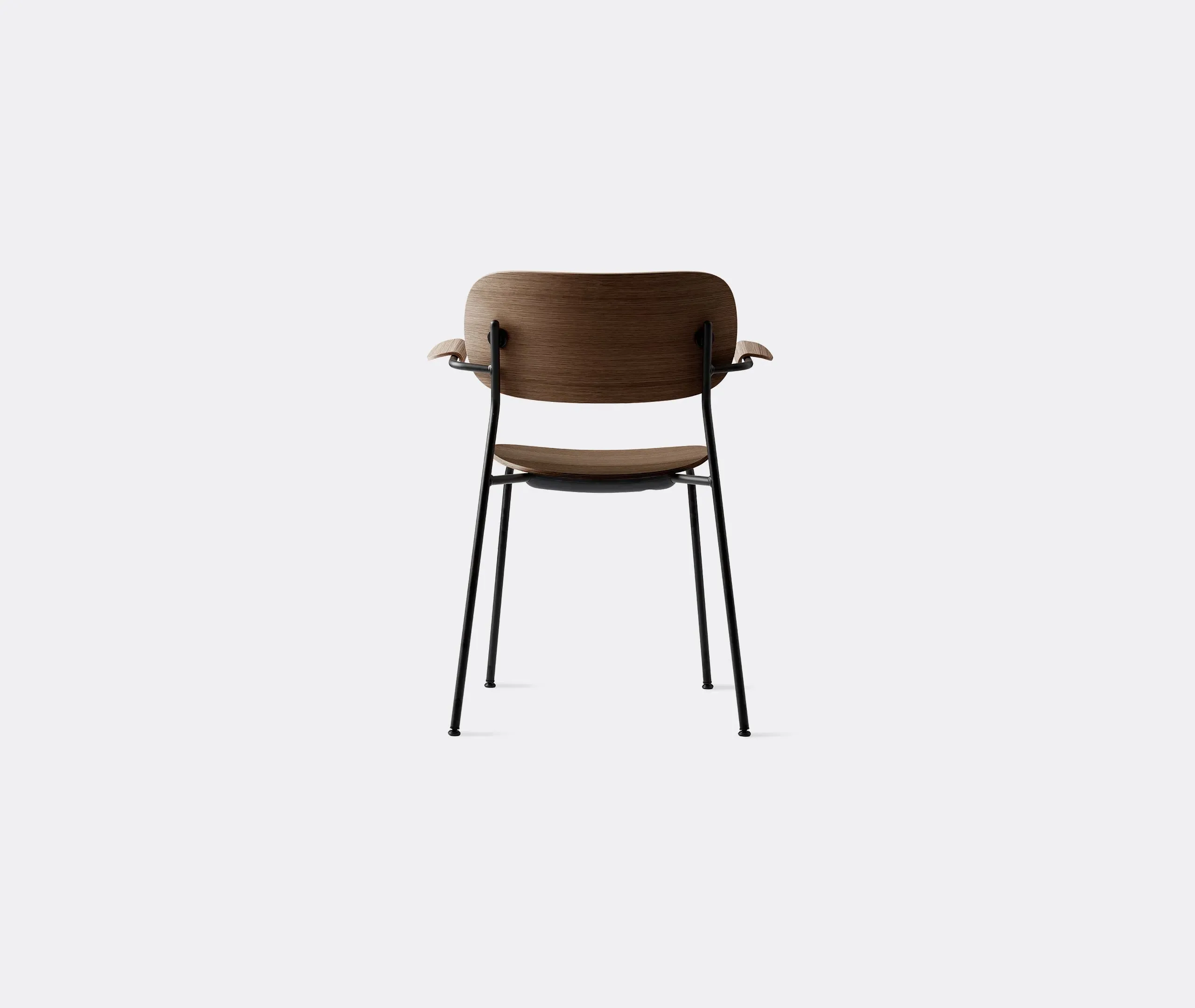 Armchair with Steel Base - Brown, Oak