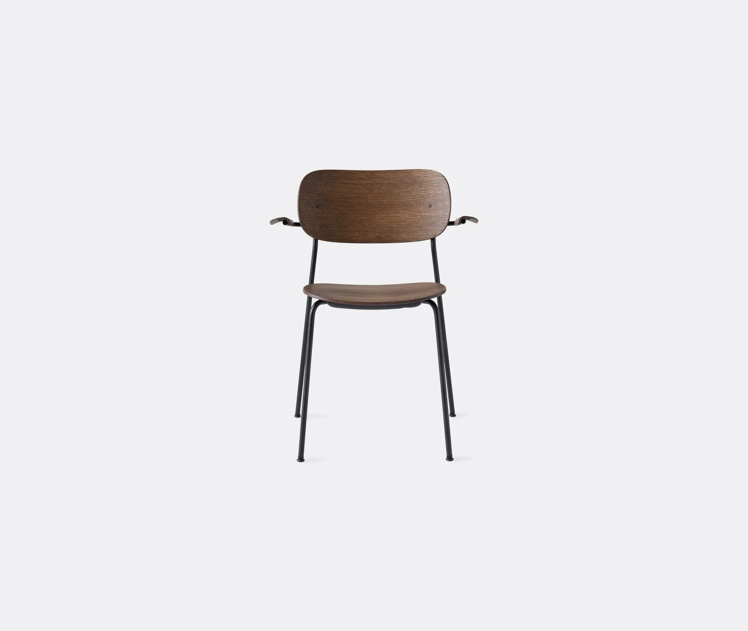 Armchair with Steel Base - Brown, Oak image