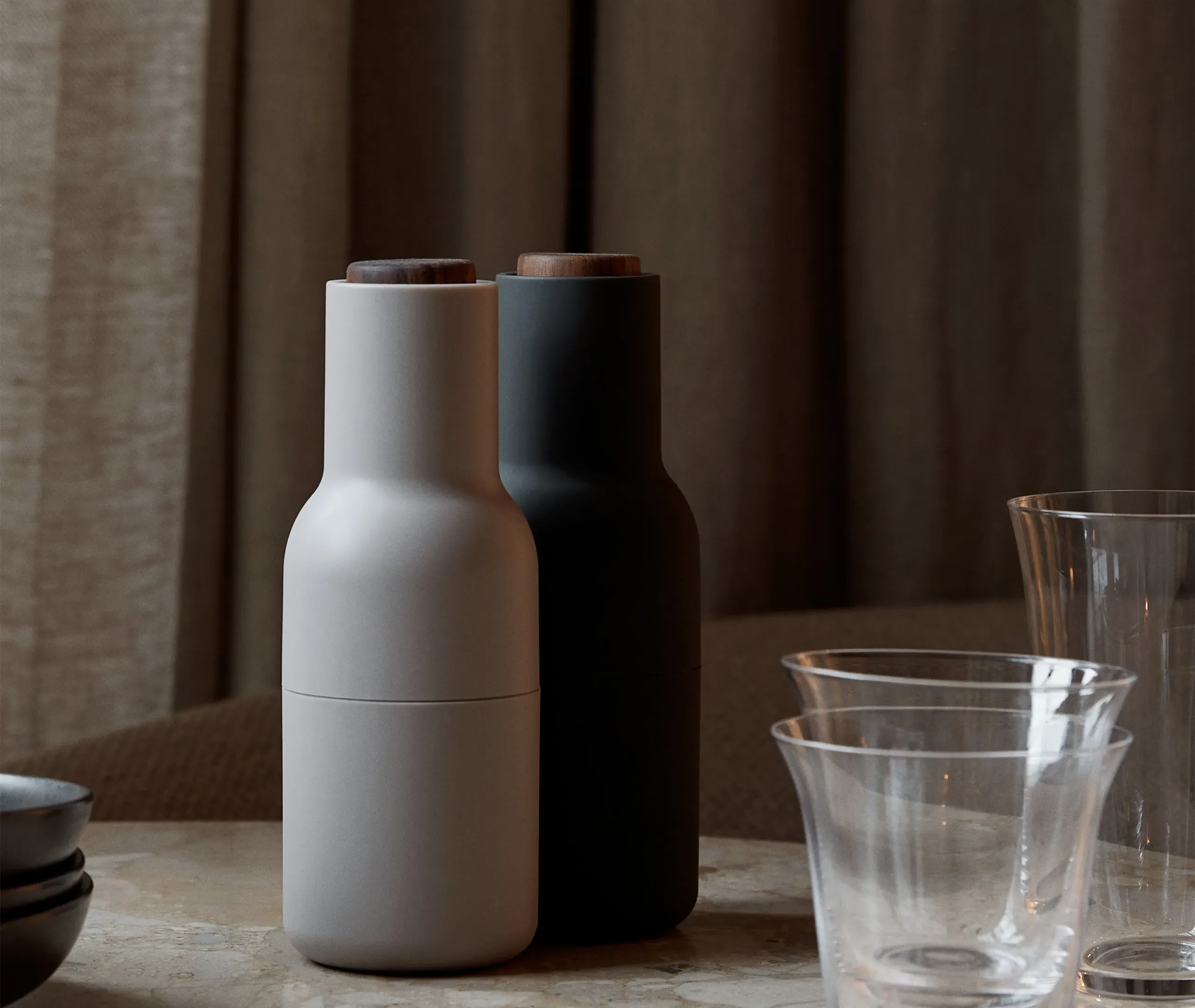 Bottle Grinder Set of Two - Bronzed Brass