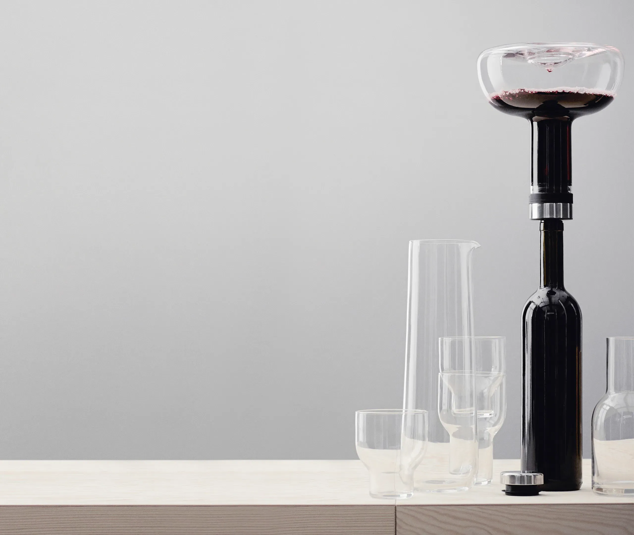 Bottle Series Wine Breather Decanter - Clear, Glass alternate view