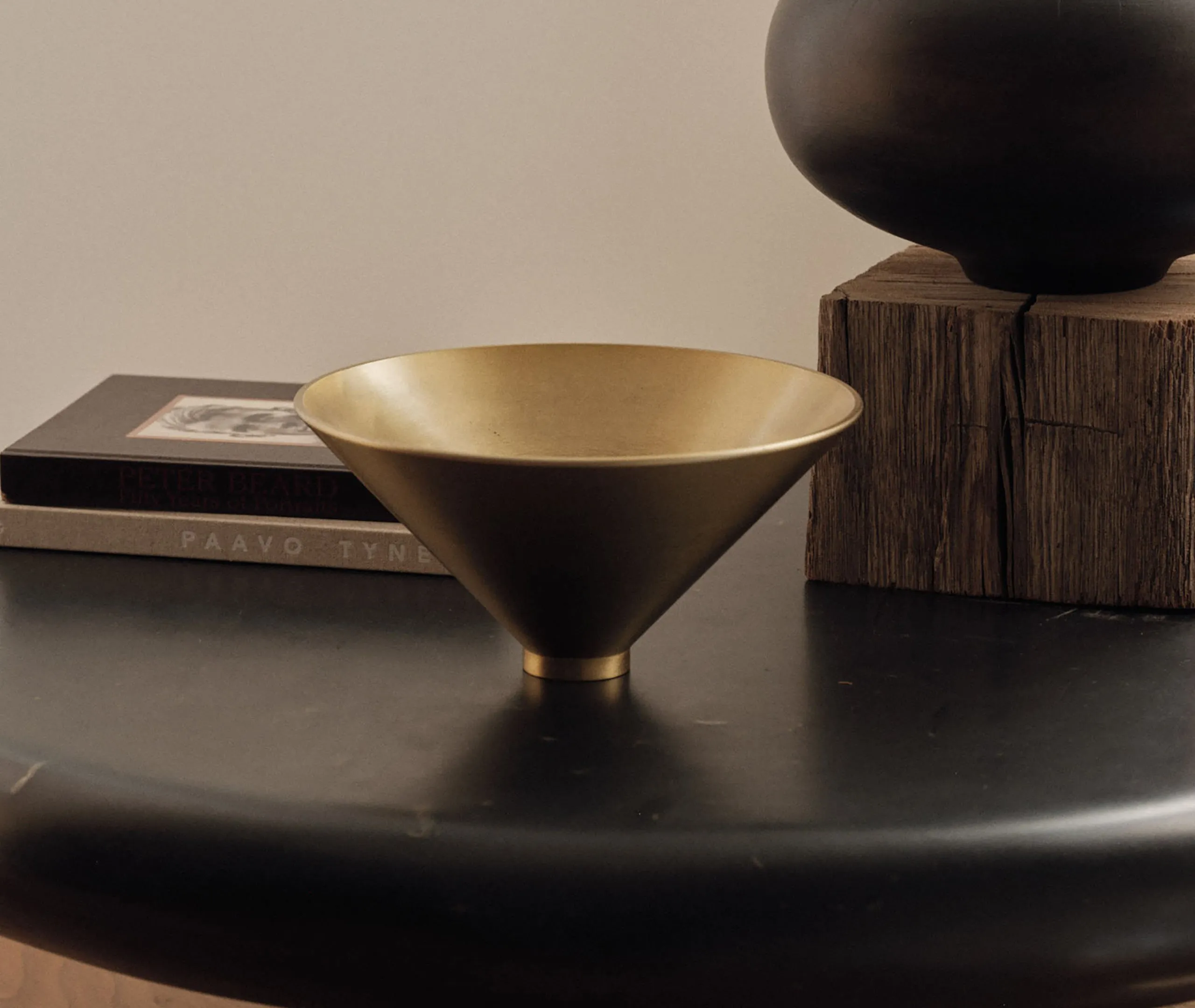 Conical Serving Bowl - Brass, Aluminum