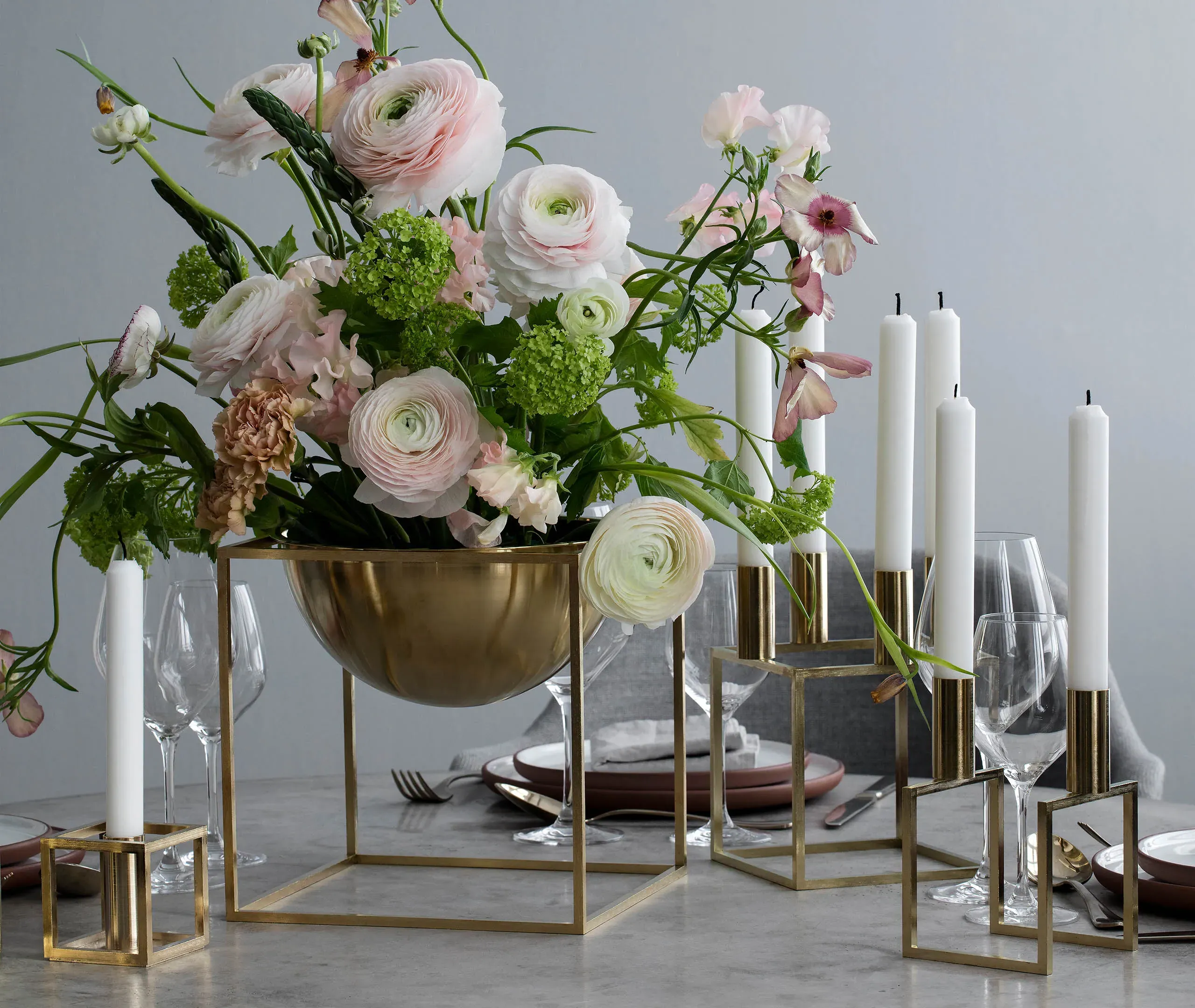 Kubus Large Bowl - Gold