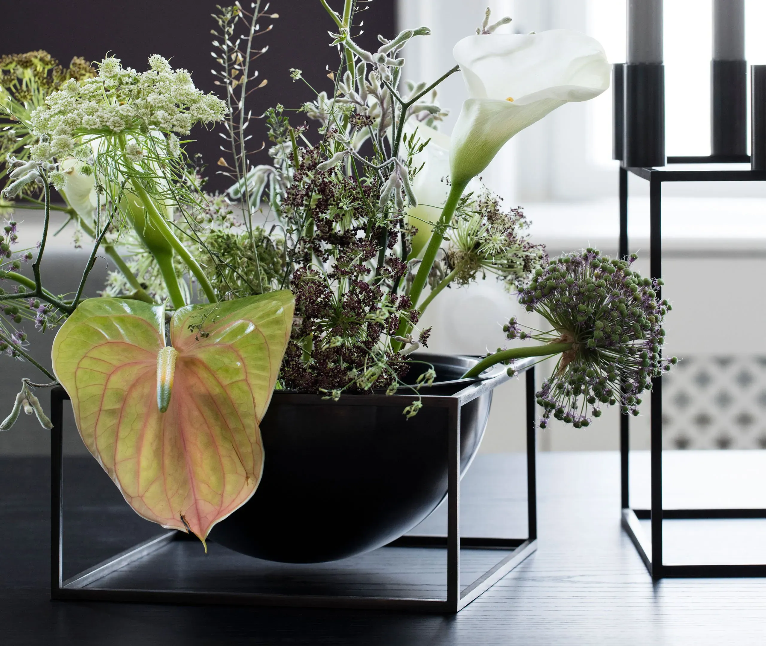 Kubus Large Centerpiece Bowl - Black