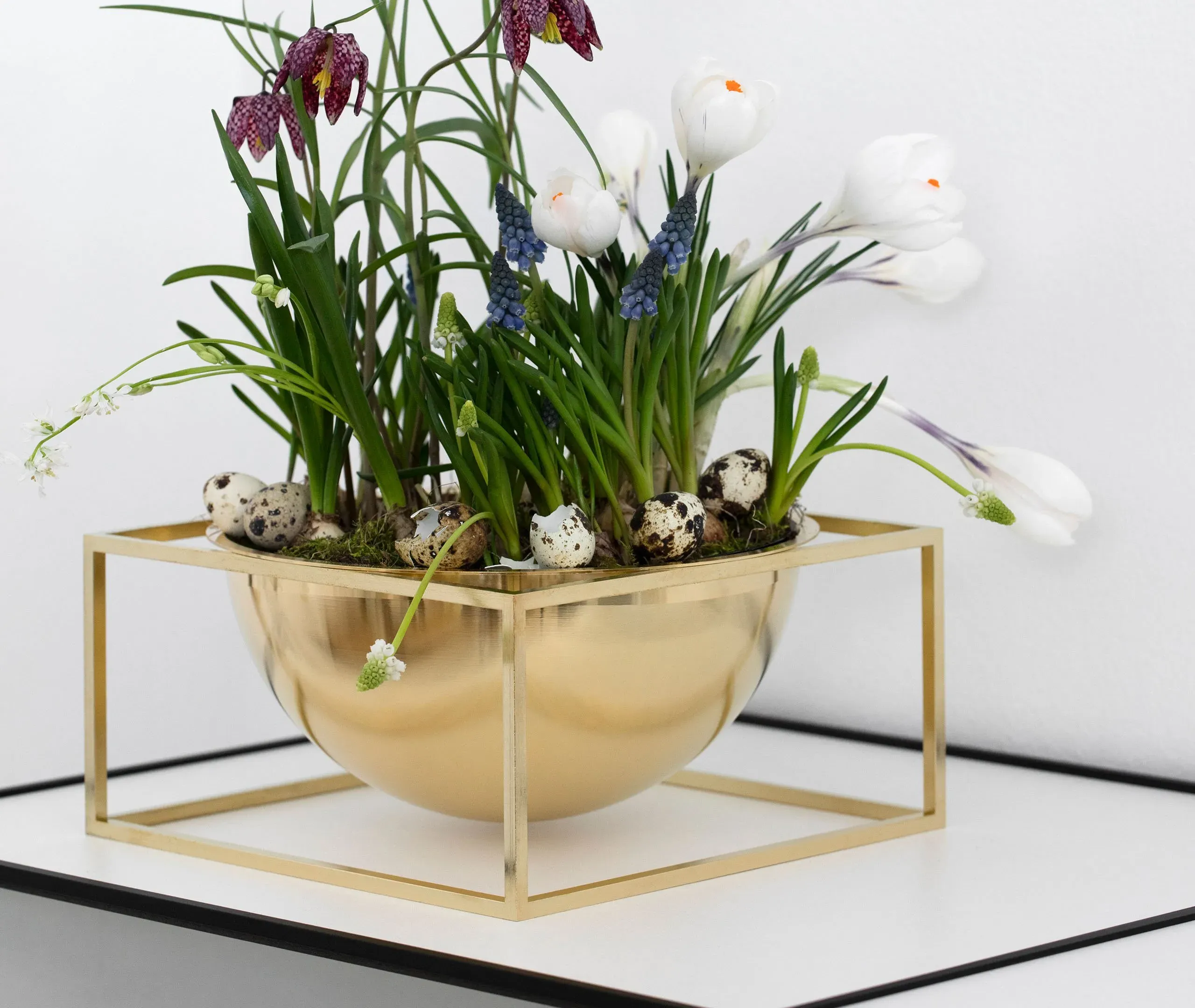 Kubus Large Centerpiece Bowl - Gold