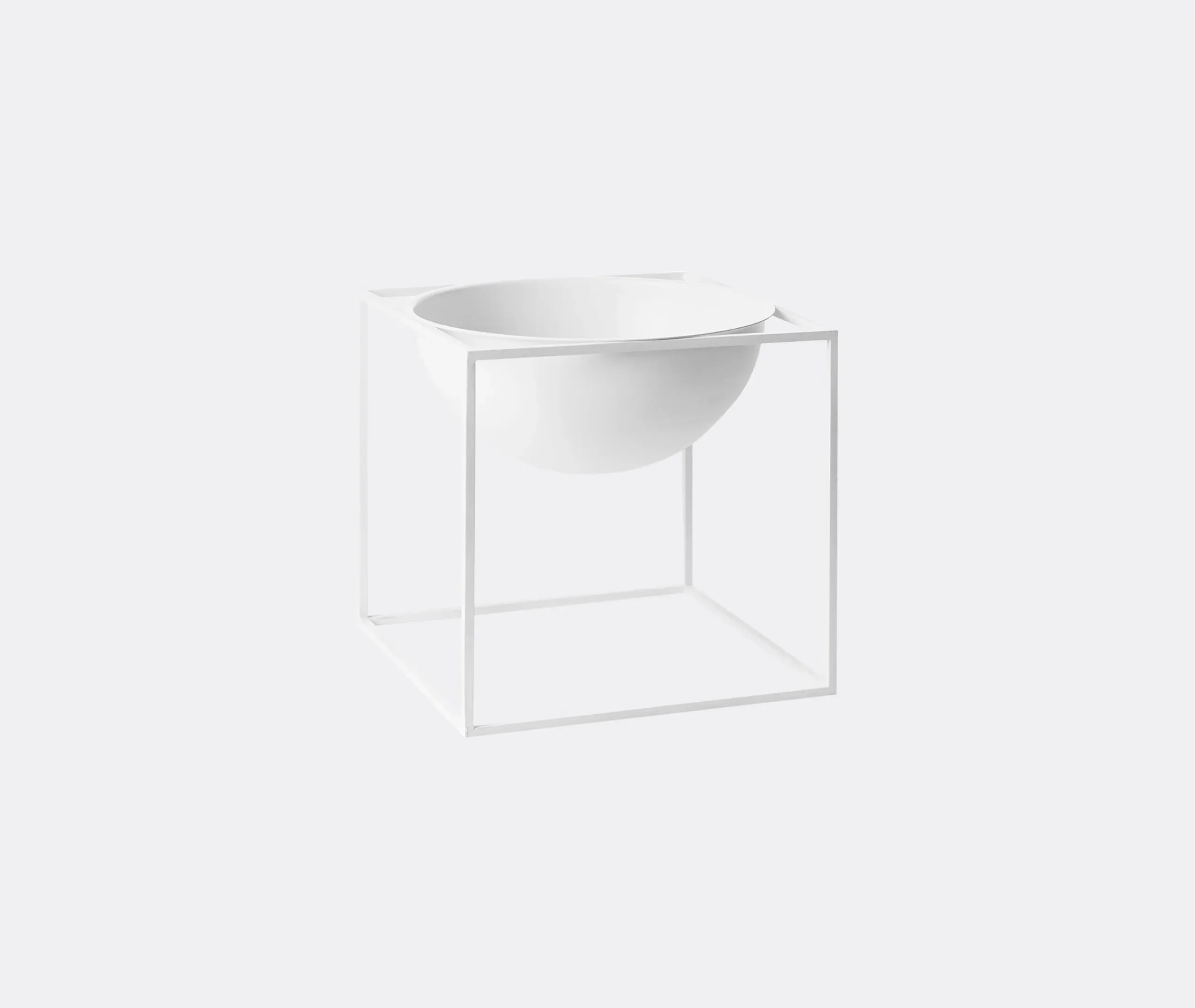 Large Decorative Bowl - White, Metal