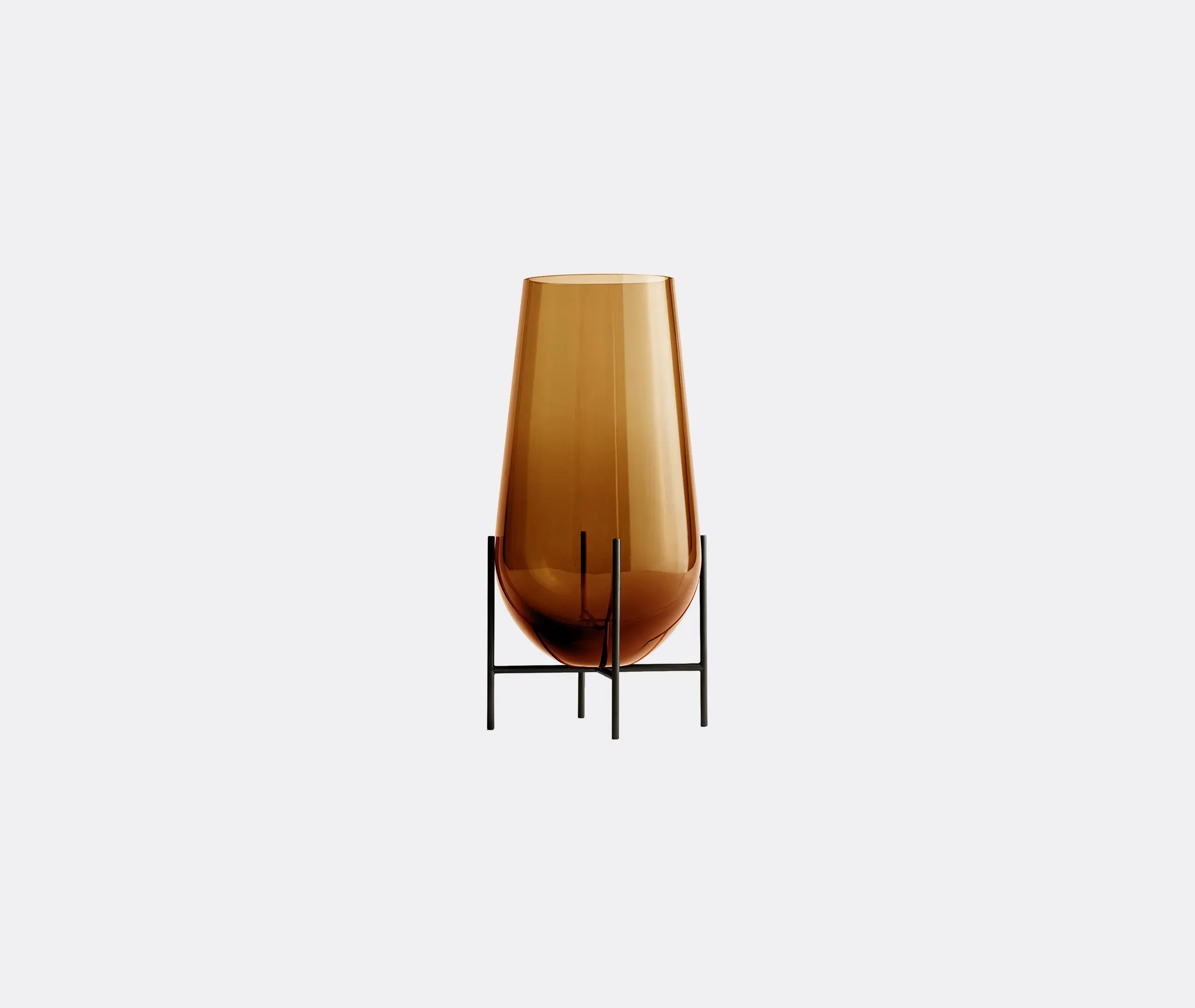 Large Stilt Vase - Amber, Glass