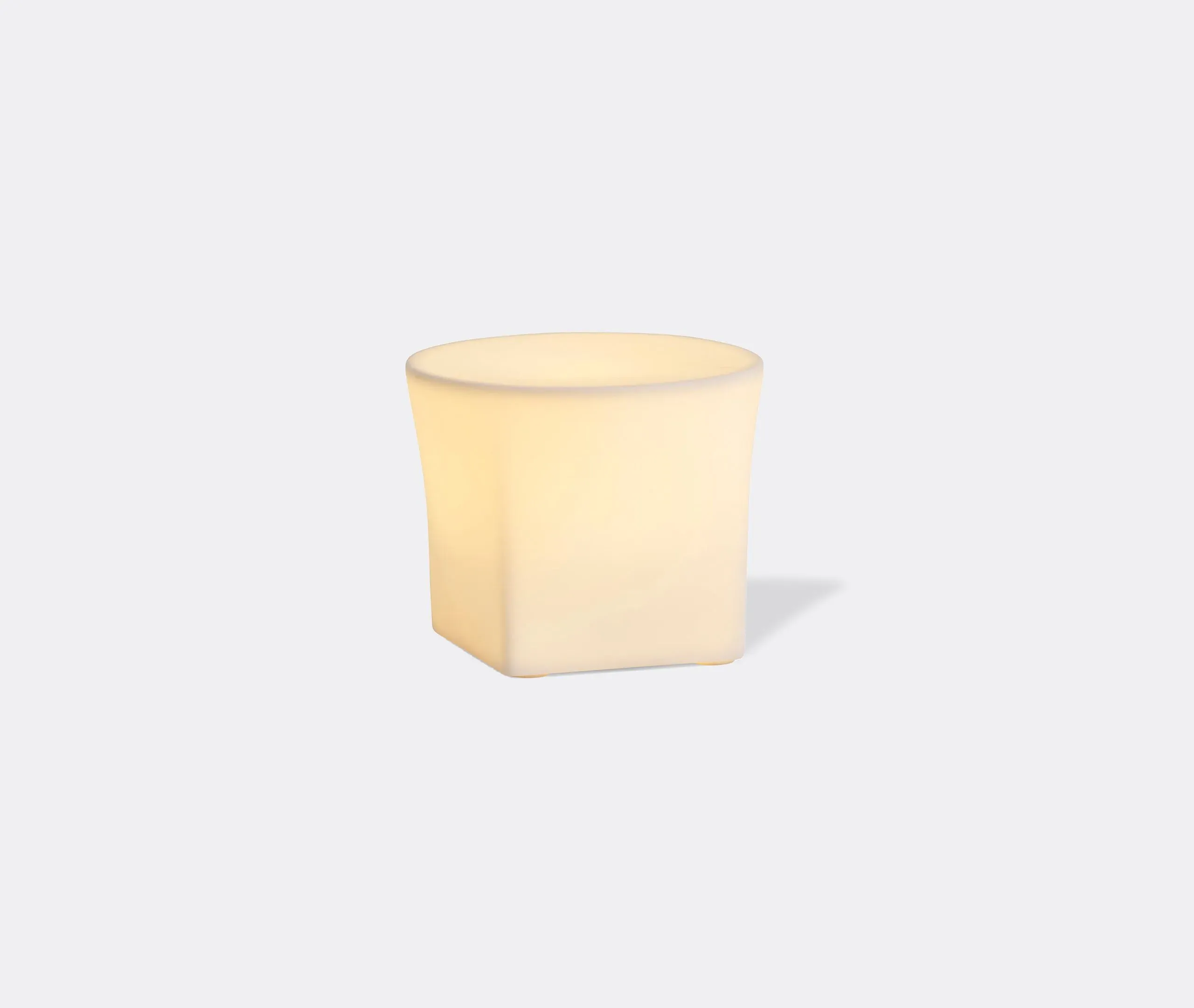 LED Flameless Candle with Dimmer - White, Bone China