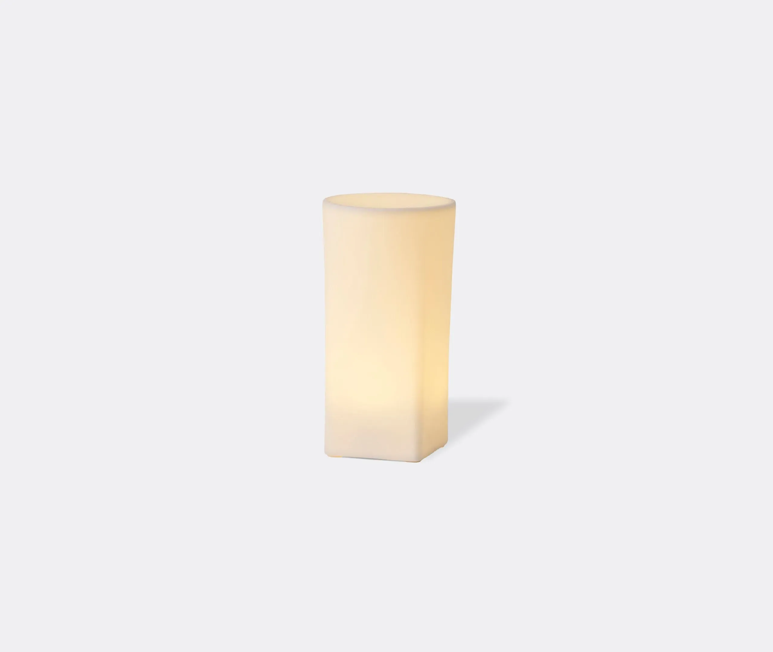 LED Flameless Candle with Dimmer - White, Bone China
