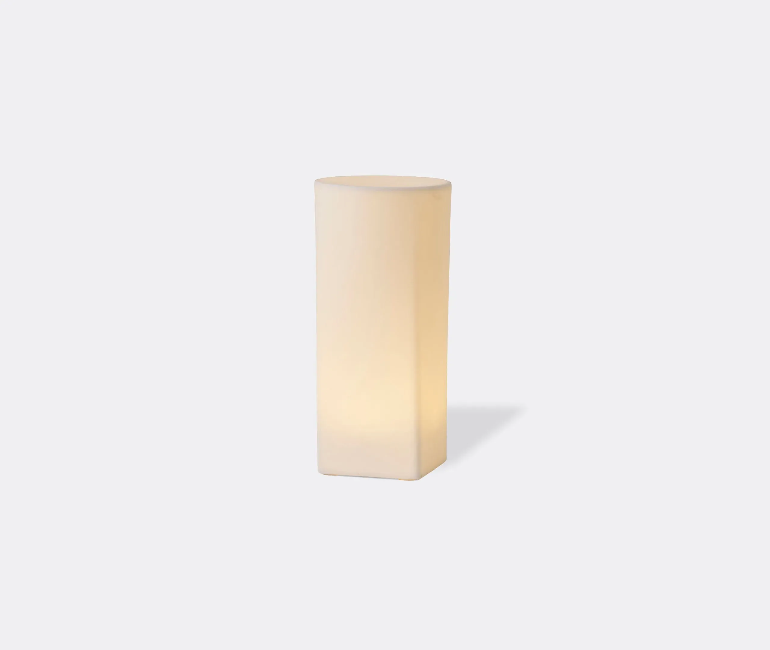 LED Flameless Candle with Dimmer - White, Bone China