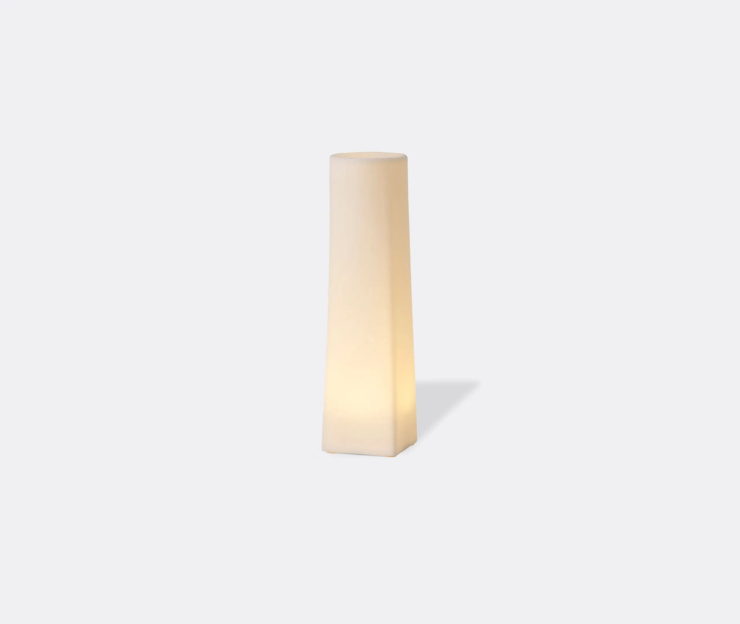 LED Flameless Candle with Dimmer - White, Bone China