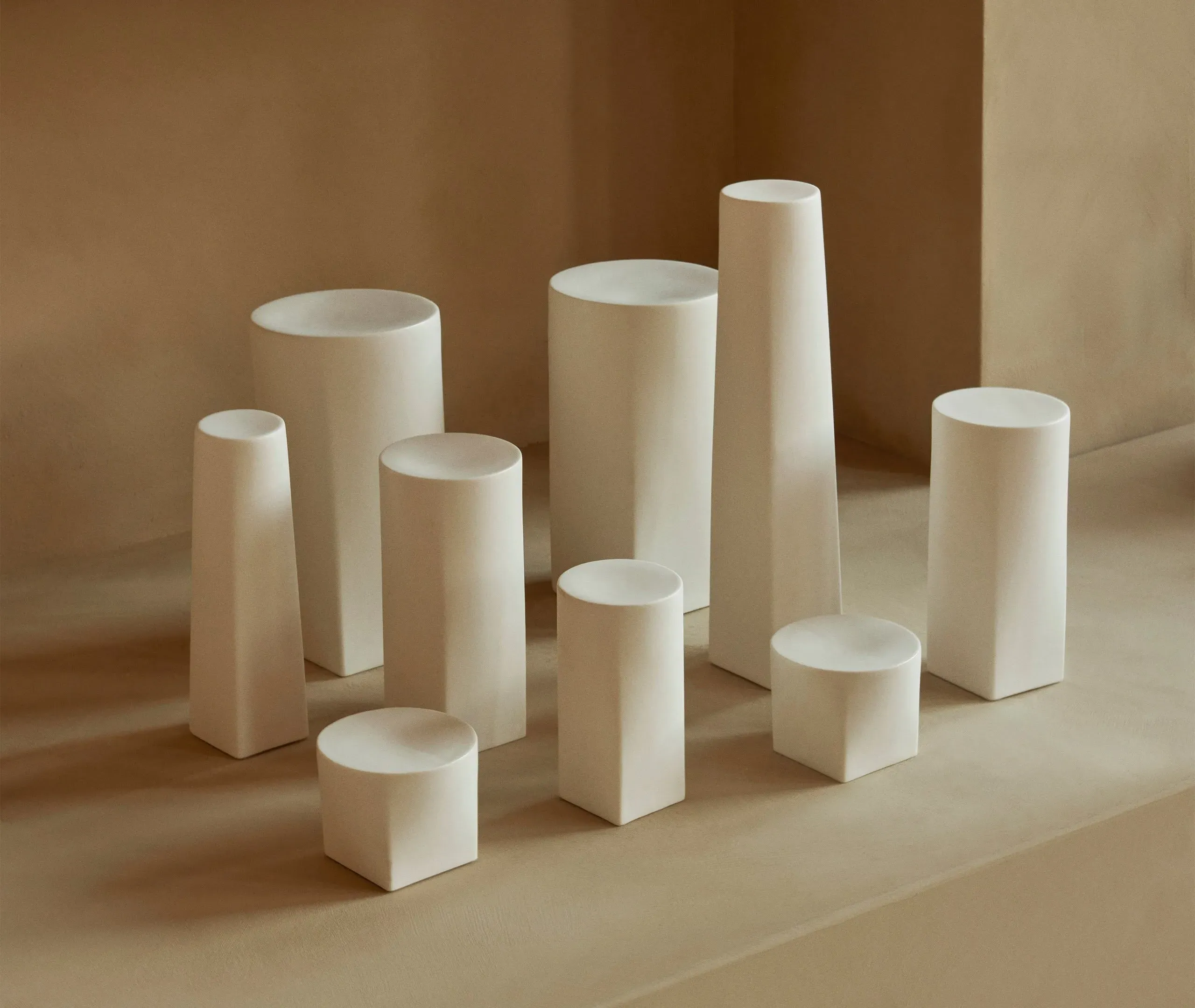 LED Flameless Candle with Dimmer - White, Bone China
