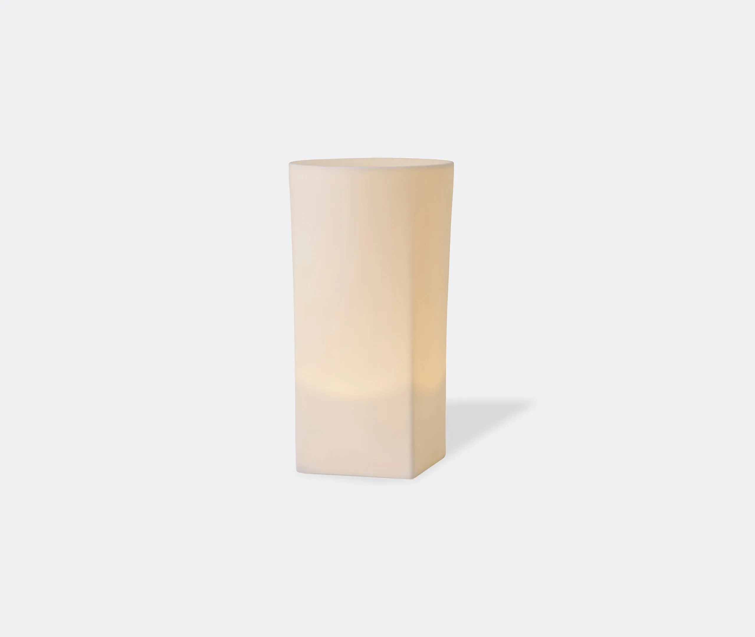 LED Flameless Candle with Dimmer - White, Bone China