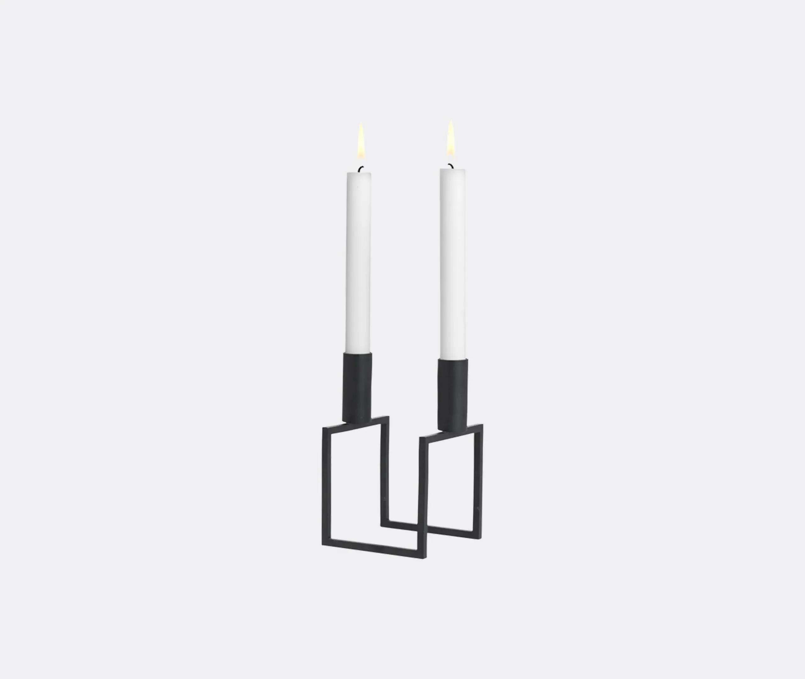 Line Candleholder Set - Black, Metal