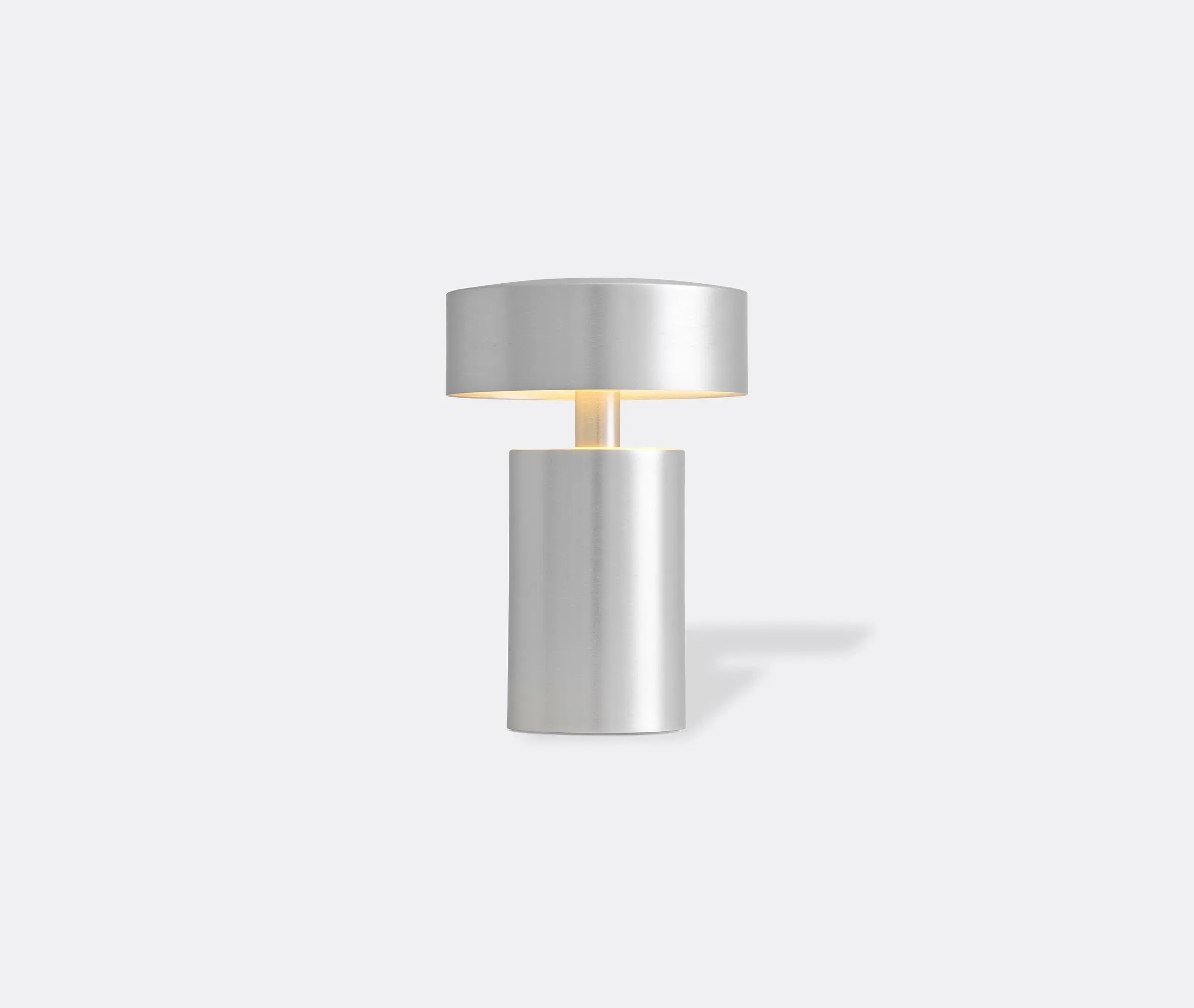 Portable Table Lamp with Battery - Aluminum