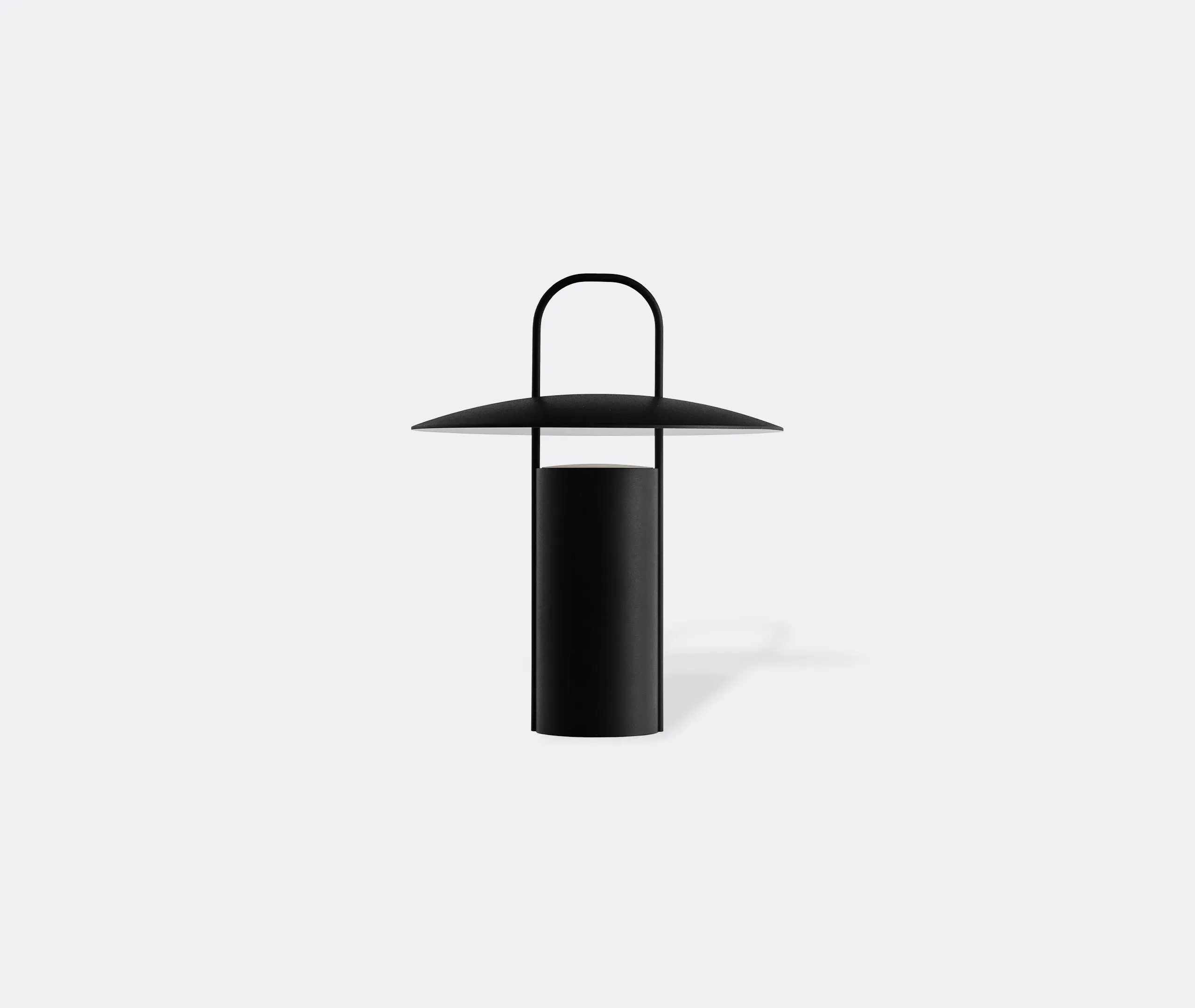 Portable Table Lamp with USB Charger - Black