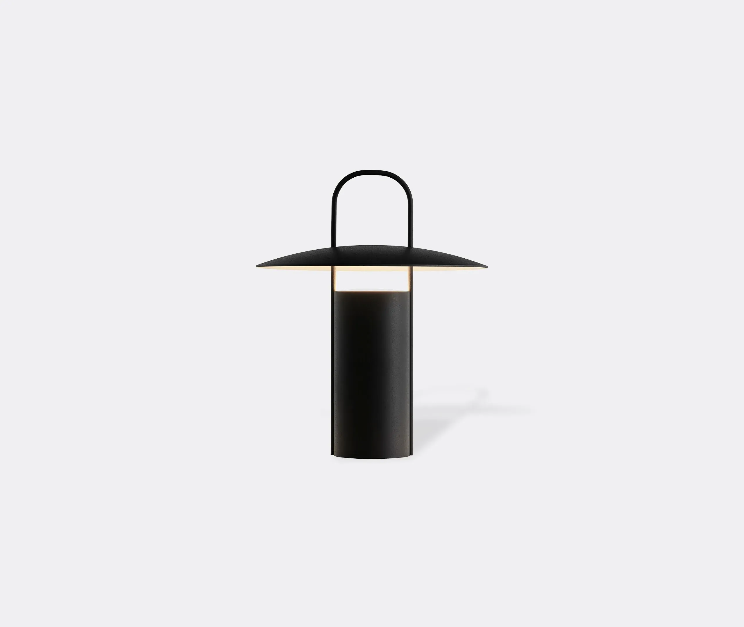 Portable Table Lamp with USB Charger - Black