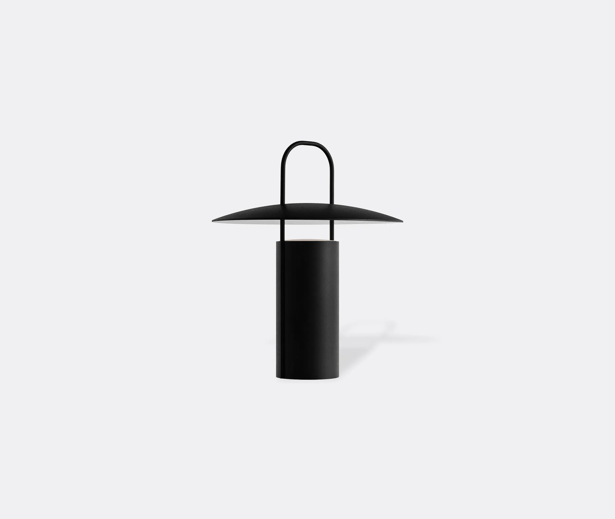 Portable Table Lamp with USB Charger - Black