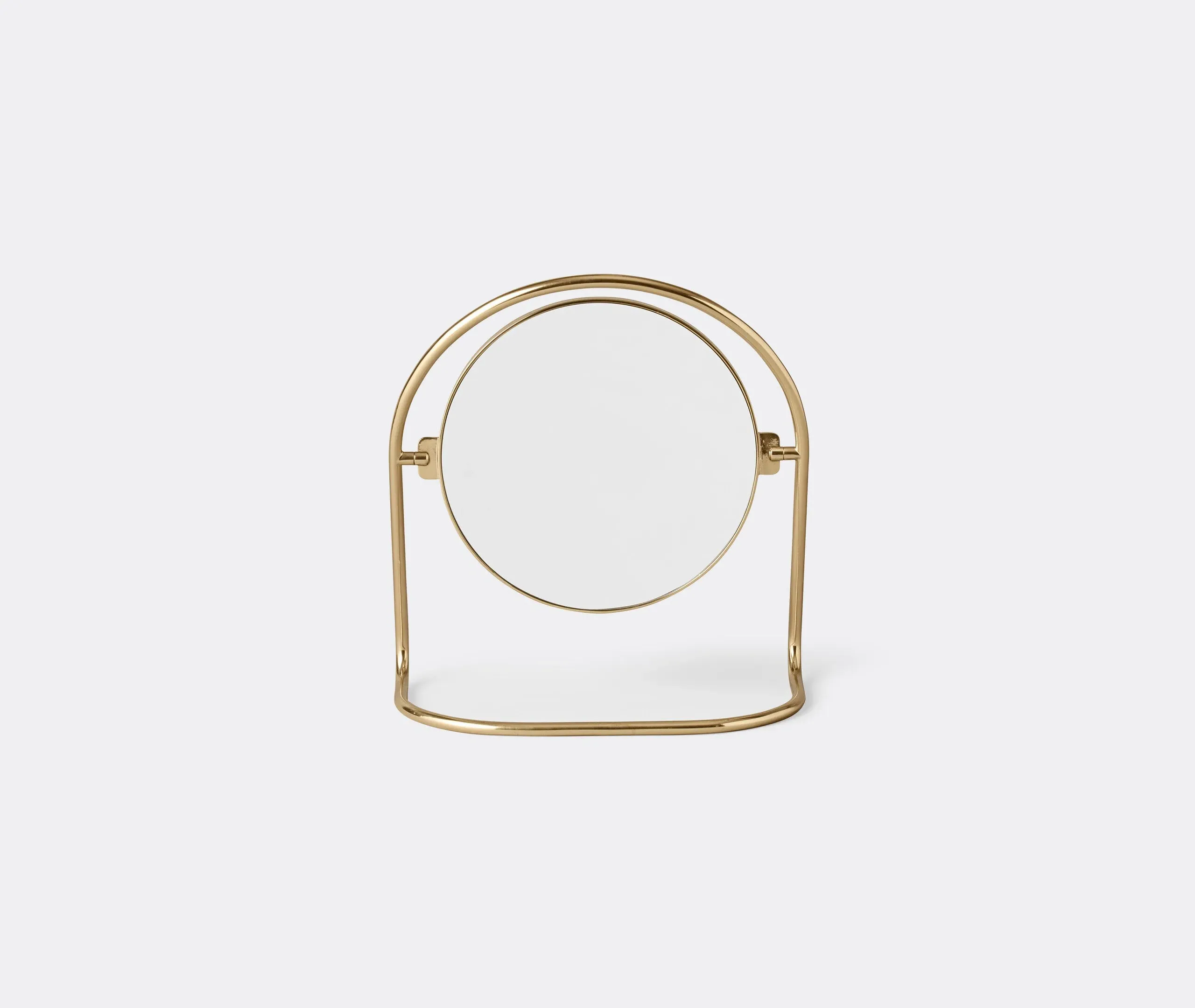 Round Table Mirror - Polished Brass
