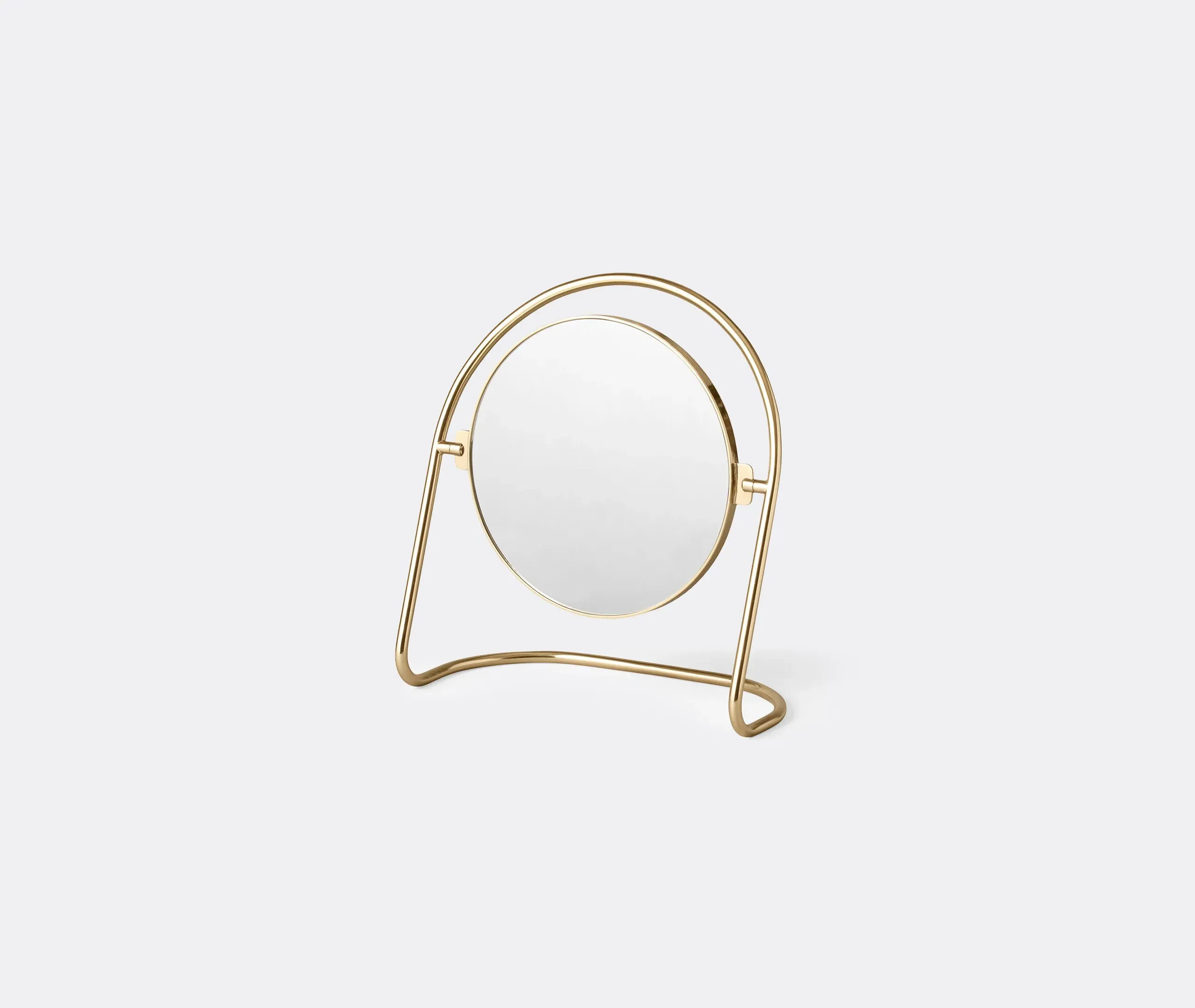 Round Table Mirror - Polished Brass
