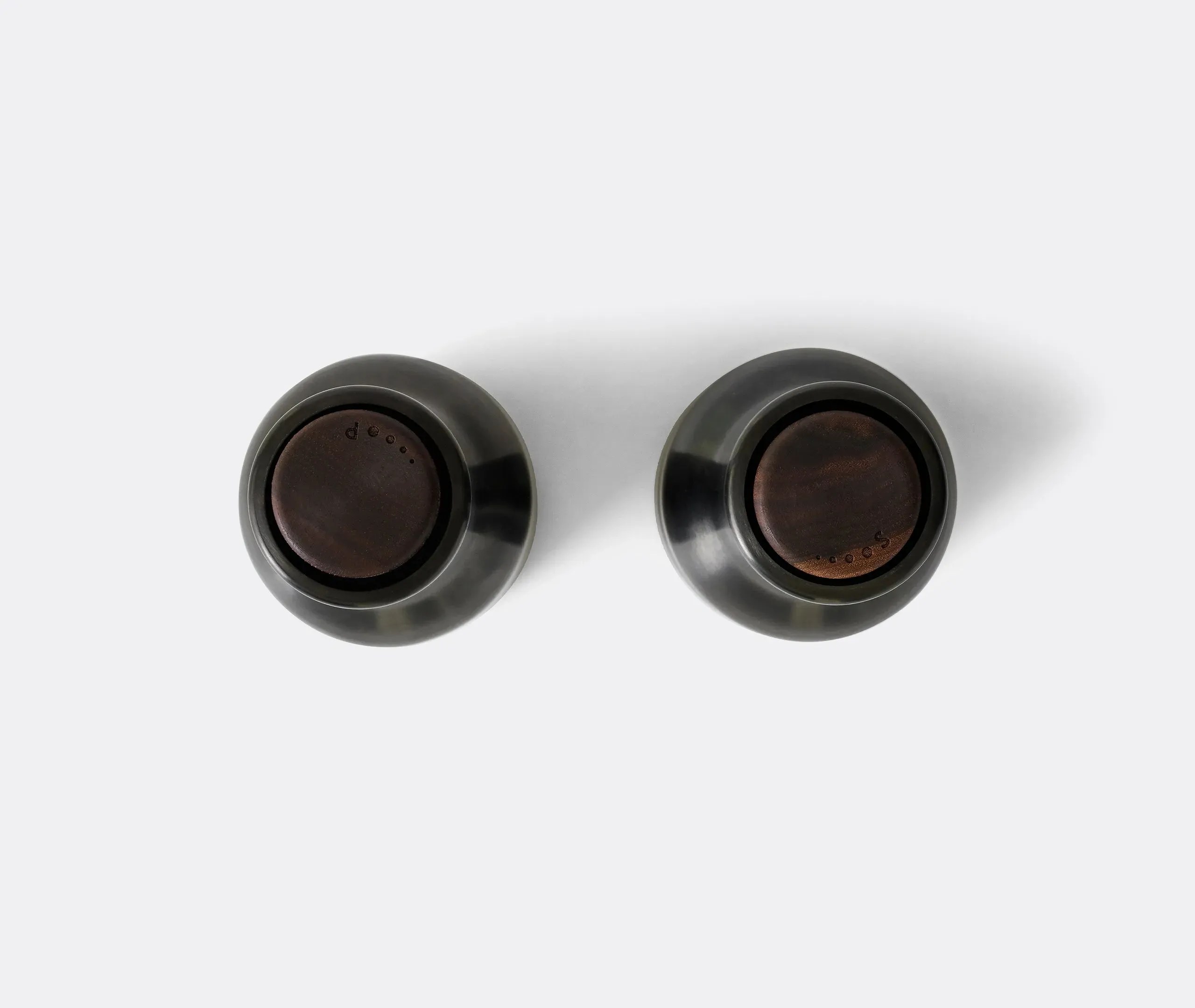 Set of 2 Spice Grinders - Brass, Ceramic
